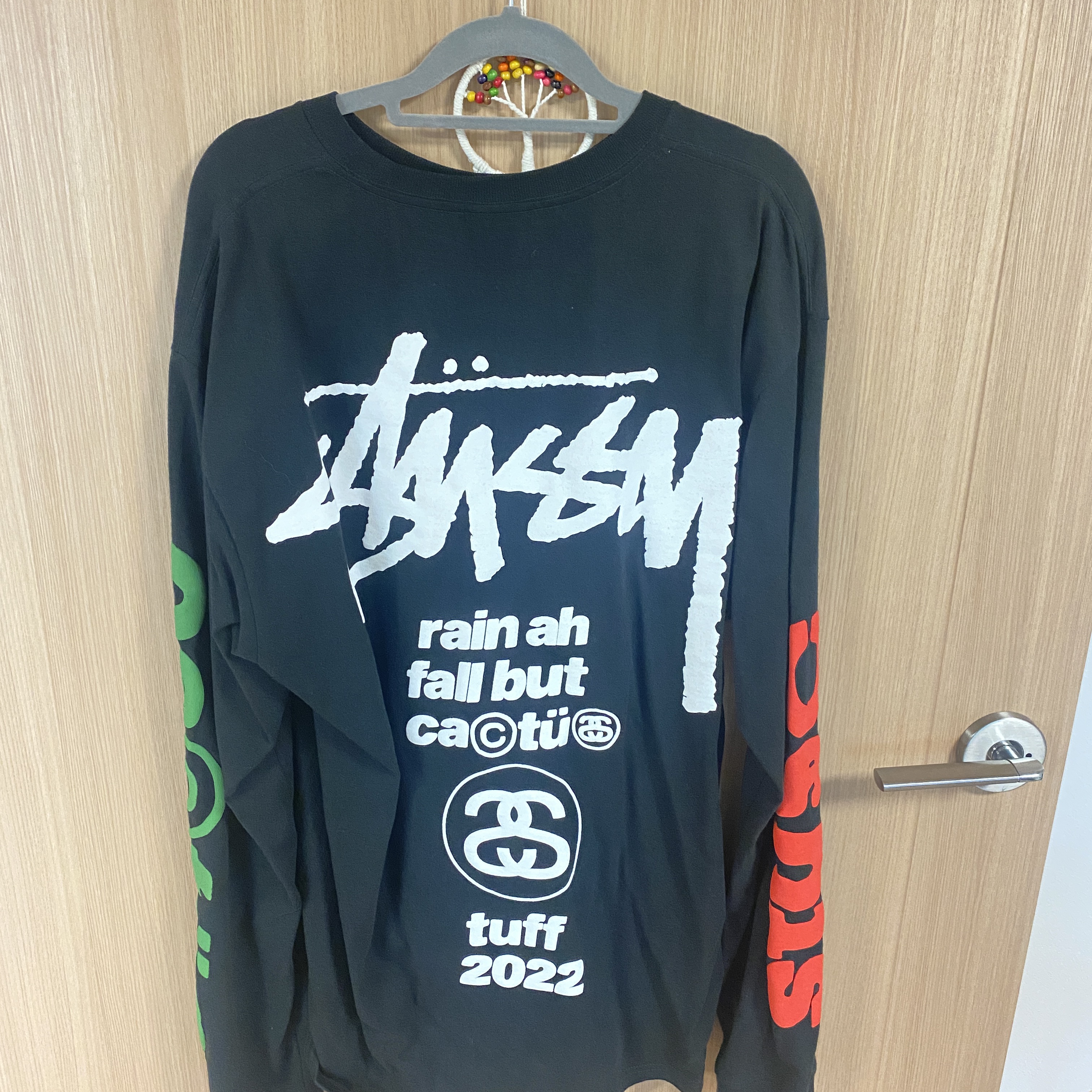 Stussy x Cactus Plant Flea Market Sport LS T-Shirt Black 착용 스타일