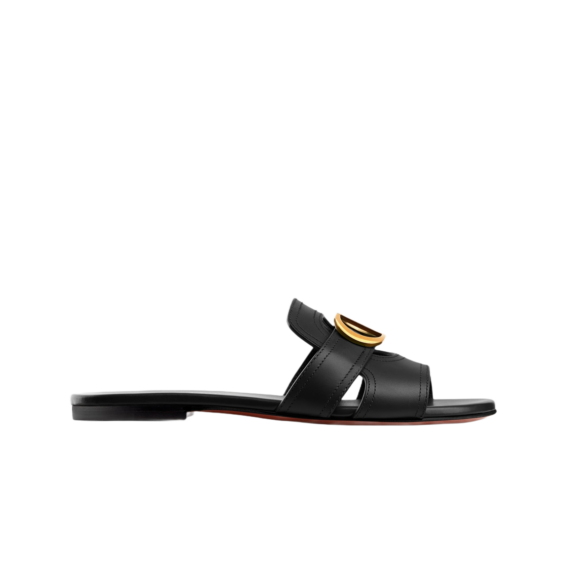 (W) 디올 30 몽테뉴 슬라이드 블랙 카프스킨((W) Dior 30 Montaigne Slide Black Calfskin) - 1