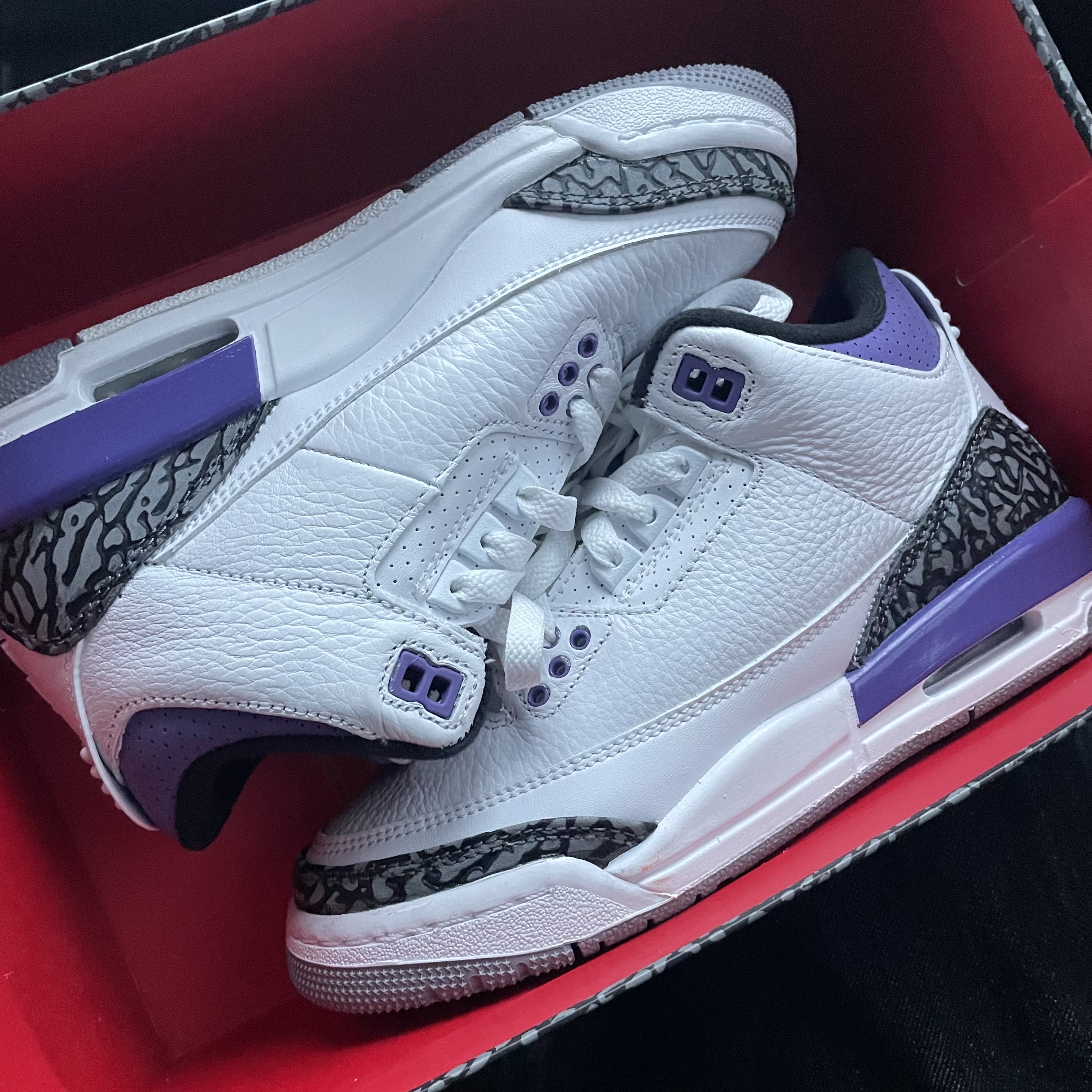 (GS) Jordan 3 Retro Dark Iris 착용 스타일 - 1