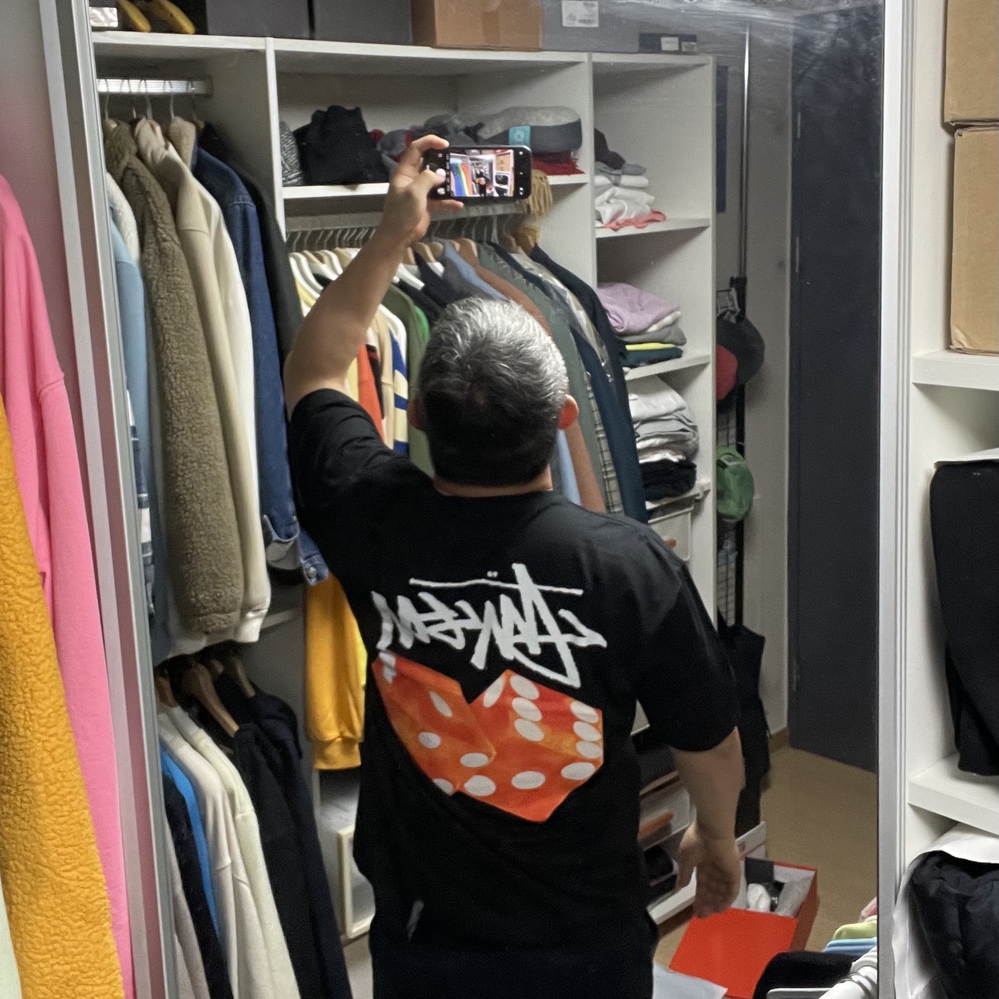 Stussy Diced Out T-Shirt Black 착용 스타일