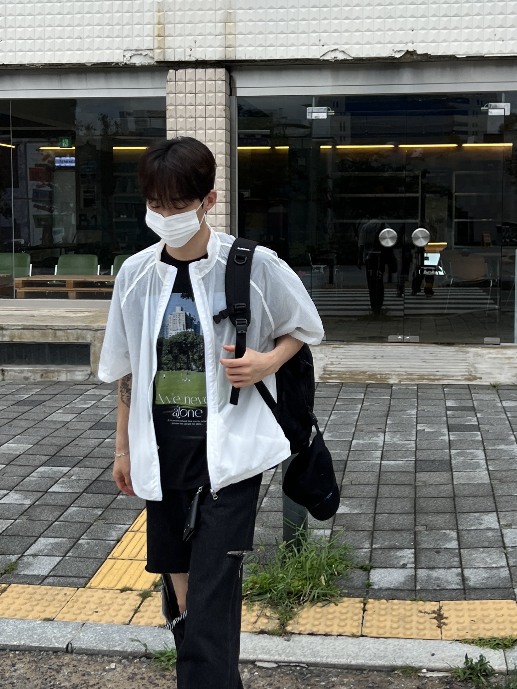Converse Chuck 70 Hi Black 착용 스타일 - 5