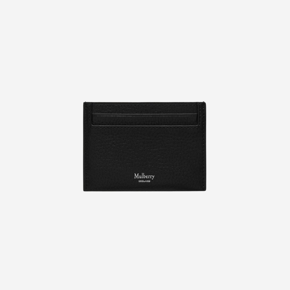 Mulberry Small Classic Grain Credit Card Slip Black 상세 이미지 1