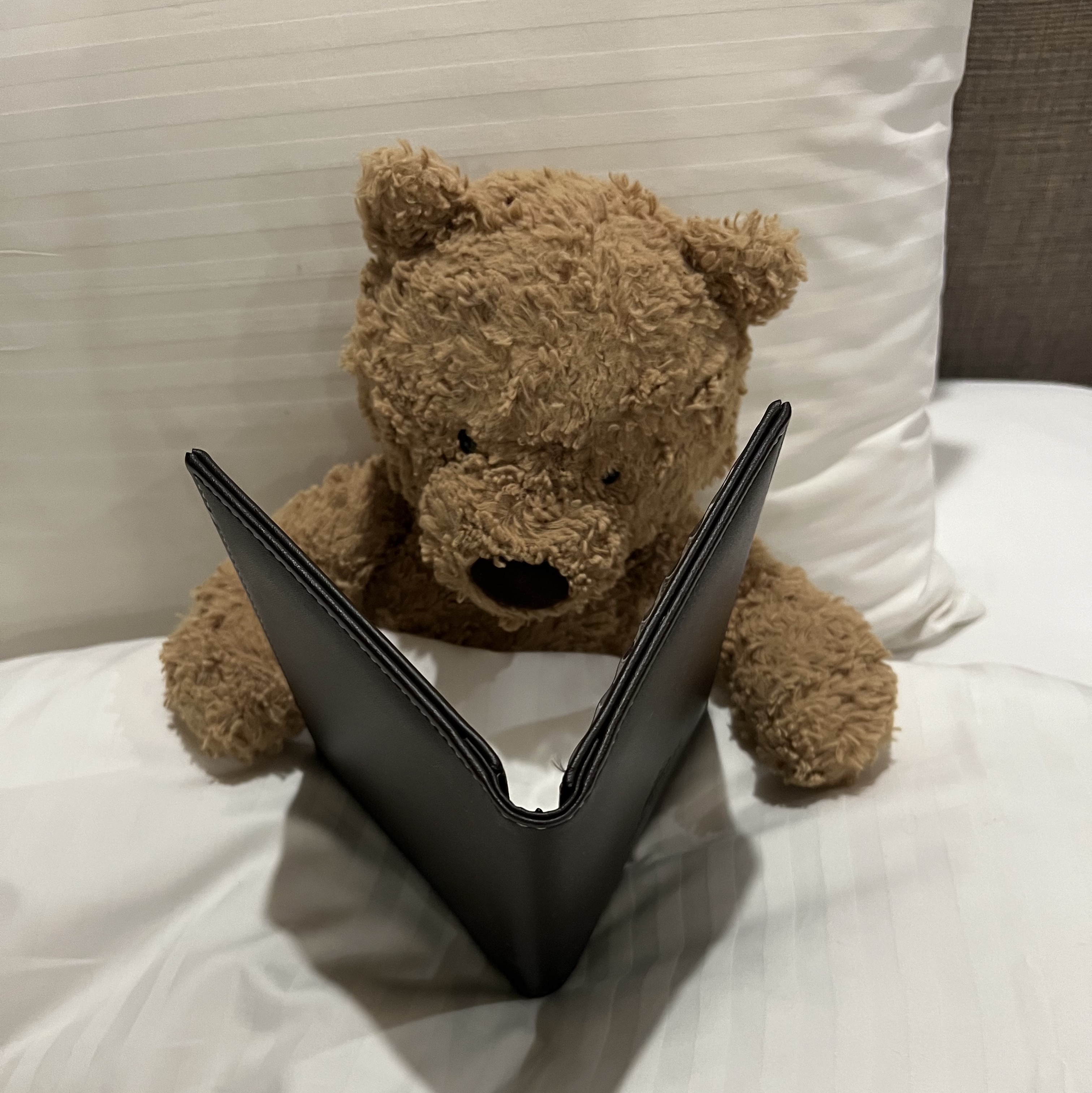 Jellycat Bumbly Bear Medium Brown 착용 스타일