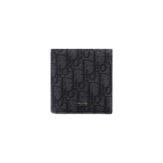 디올 컴팩트 버티컬 지갑 블랙 디올 오블리크 자카드