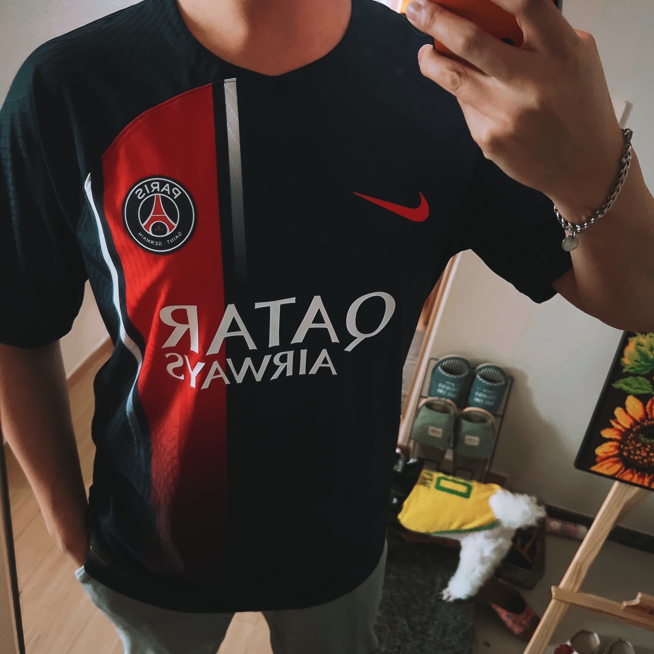 Nike Paris Saint-Germain 2023/24 Dri-Fit ADV Match Home SS Jersey Midnight Navy (Non Marking Ver.) 착용 스타일