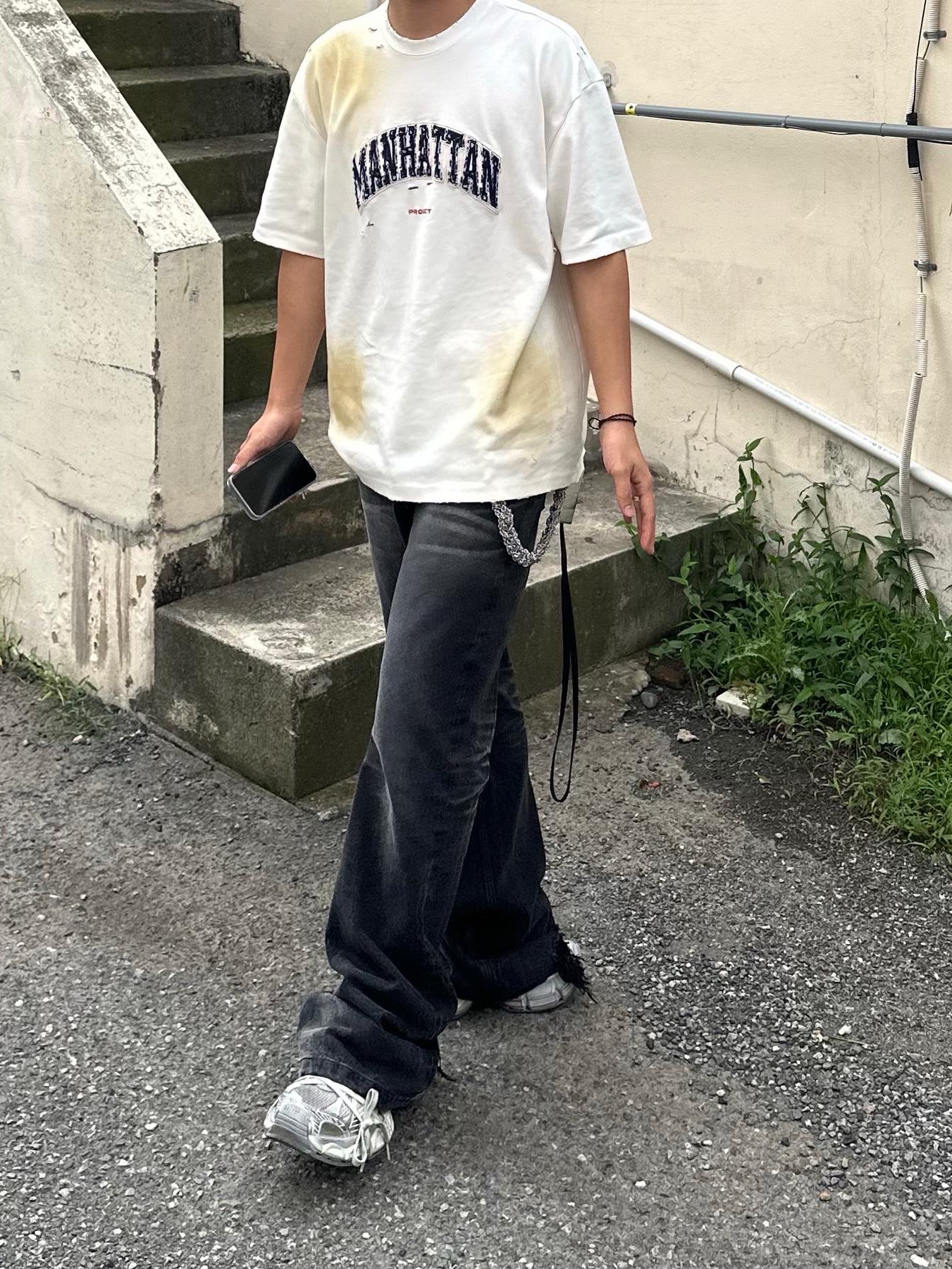 Balenciaga 3XL Sneakers Light Beige 착용 스타일 - 3