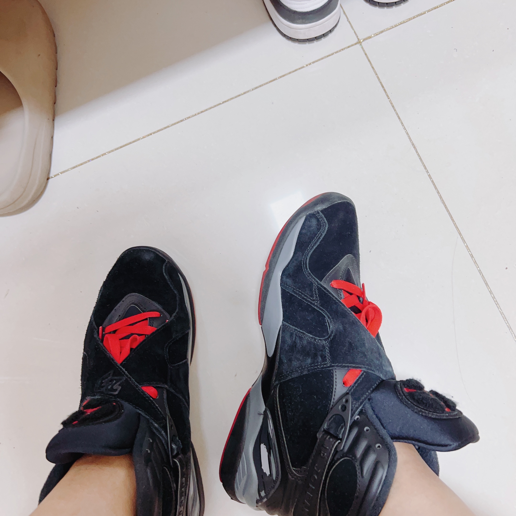 Jordan 8 Retro Bred 착용 스타일 - 1