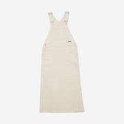 Green Butter Women Cotton Hammer Loop Overall Dress Beige