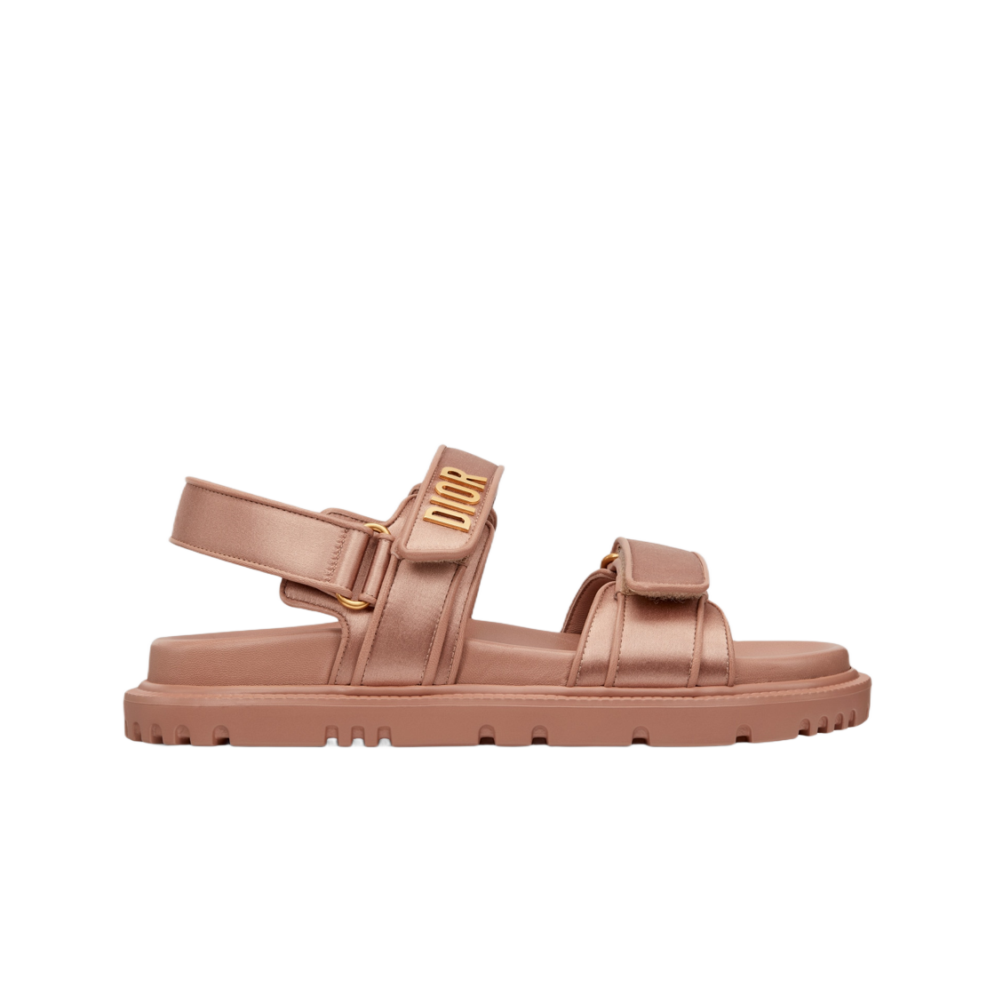 (W) 디올액트 샌들 누드 사틴 램스킨((W) Dioract Sandal Nude Satin Lambskin) - 1