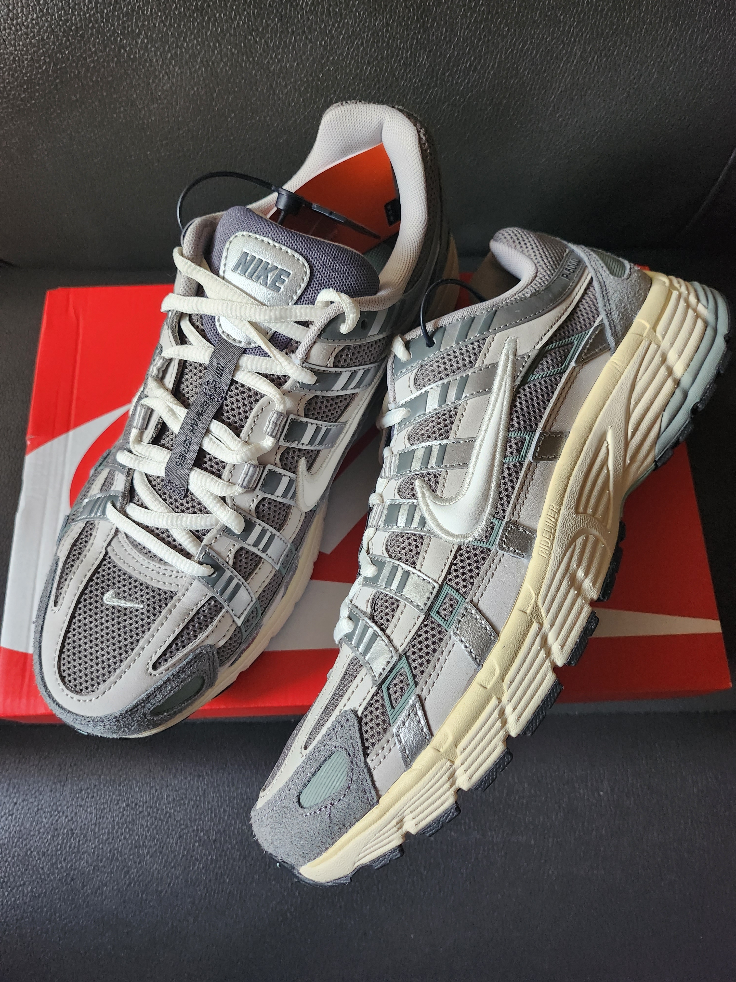 Nike P-6000 Flat Pewter Light Iron Ore 착용 스타일 - 2