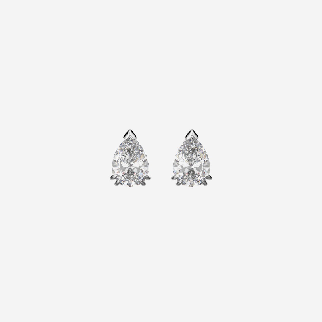 (W) Swarovski Millenia Stud Earrings White Rhodium Plated 상세 이미지 1