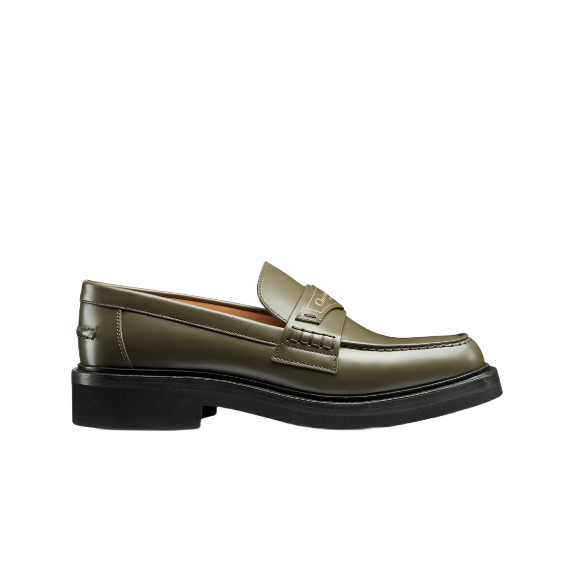(W) 디올 보이 로퍼 카키 브러쉬드 카프스킨((W) Dior Boy Loafer Khaki Brushed Calfskin) - 1