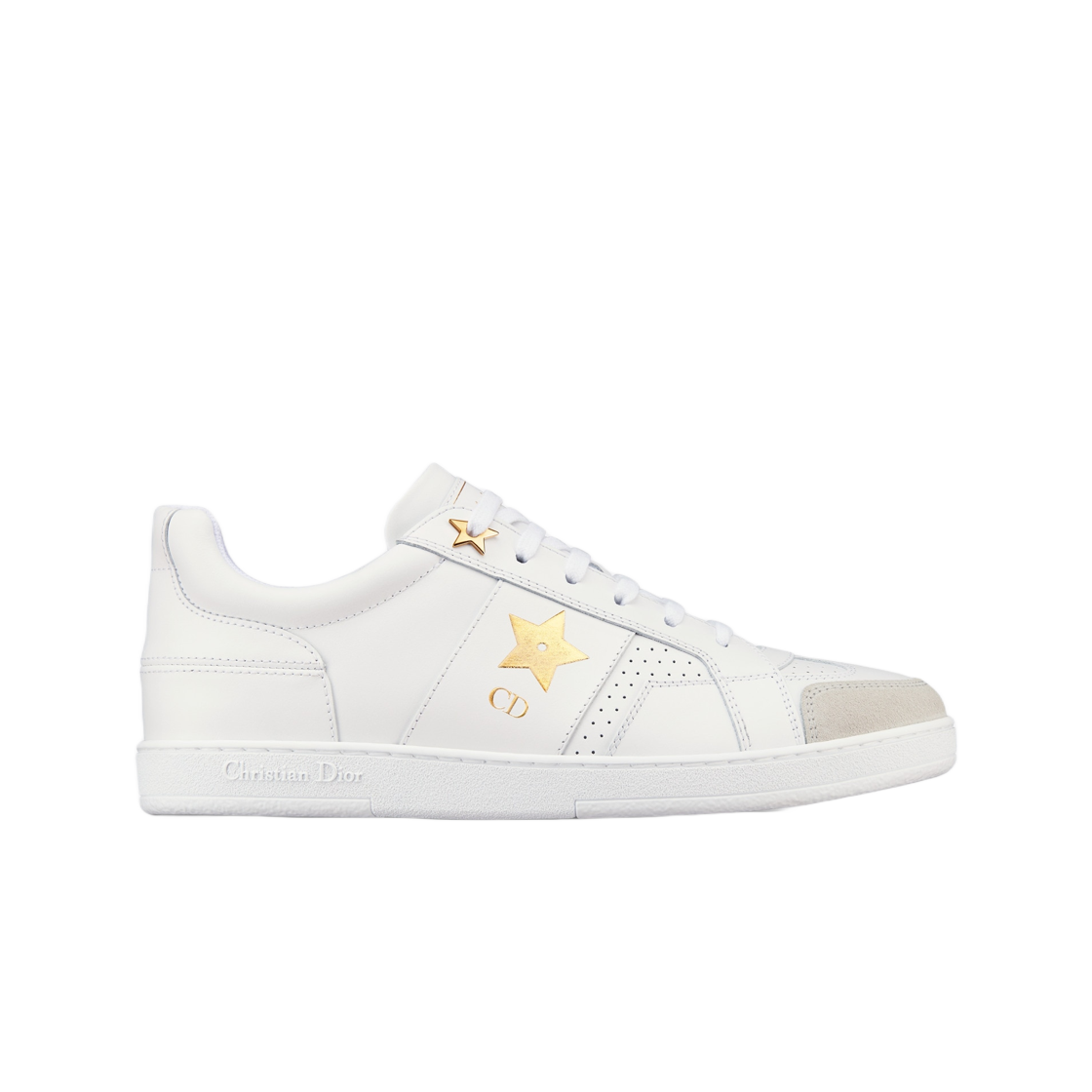 (W) 디올 스타 스니커즈 화이트 카프스킨 스웨이드((W) Dior Star Sneakers White Calfskin Suede) - 1