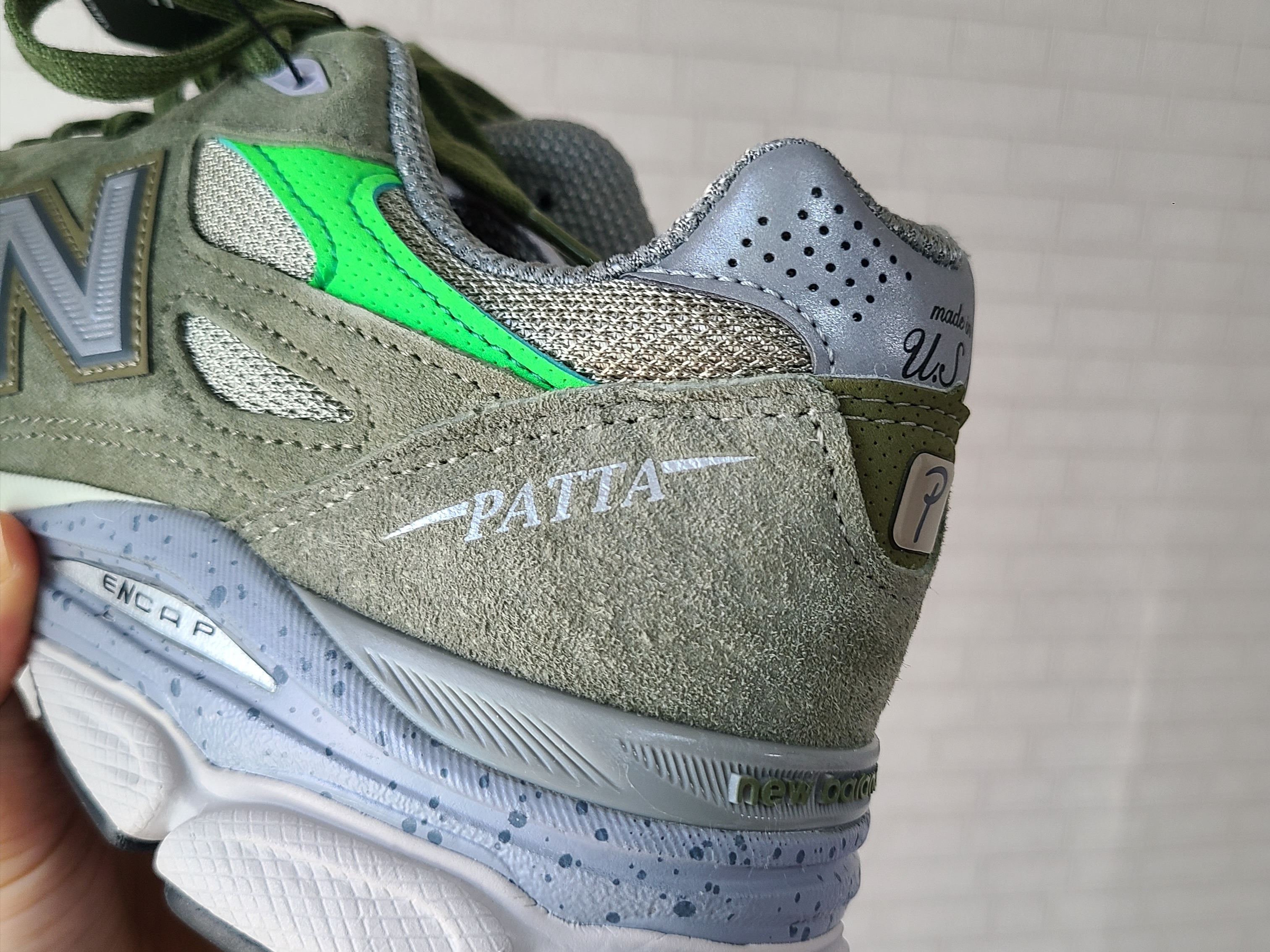 New Balance x Patta 990v3 Made in USA Olive, New Balance x JJJJound 990v3 Brown Black 착용 스타일 - 2