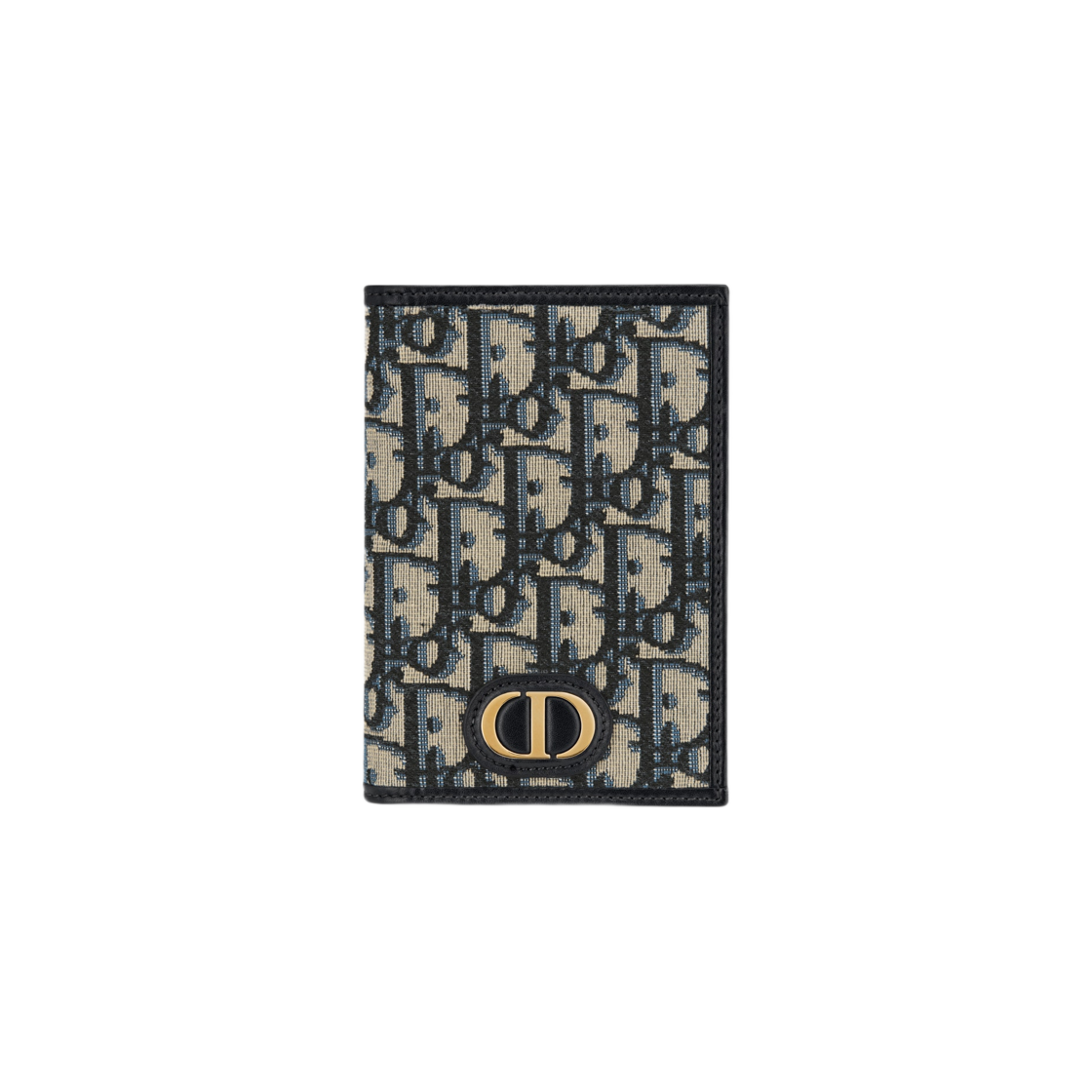 30 Montaigne Passport Holder Blue Dior Oblique Jacquard