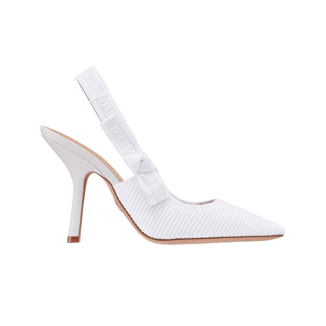 (W) 디올 자디올 슬링백 펌프스 화이트 코튼 자수((W) Dior J'adior Slingback Pumps White Cotton Embroidery) - 1