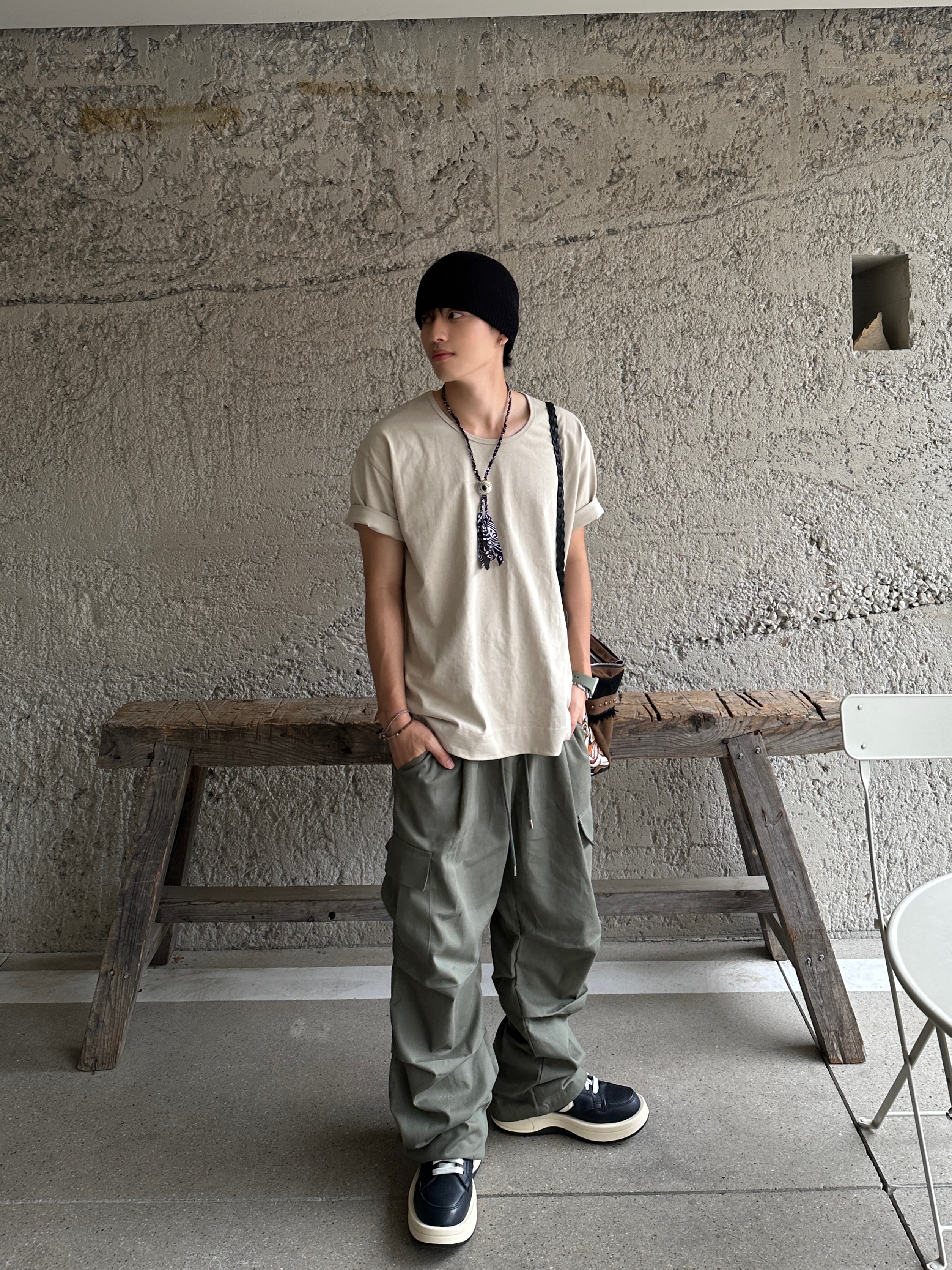 Converse x Drkshdw Turbowpn Black Cream 착용 스타일 - 4