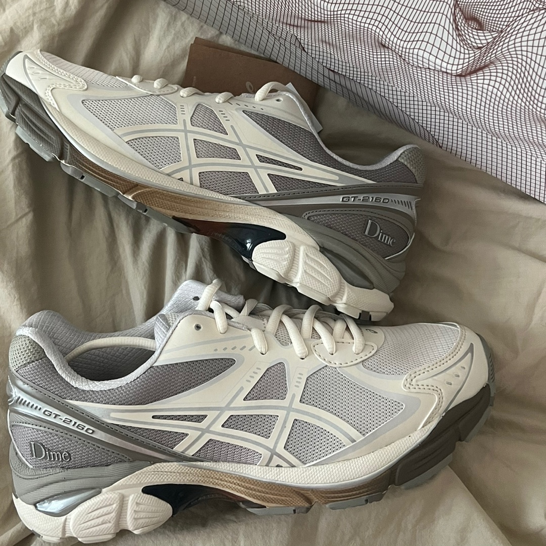 Asics x Dime GT-2160 Arctic Wolf London Fog 착용 스타일