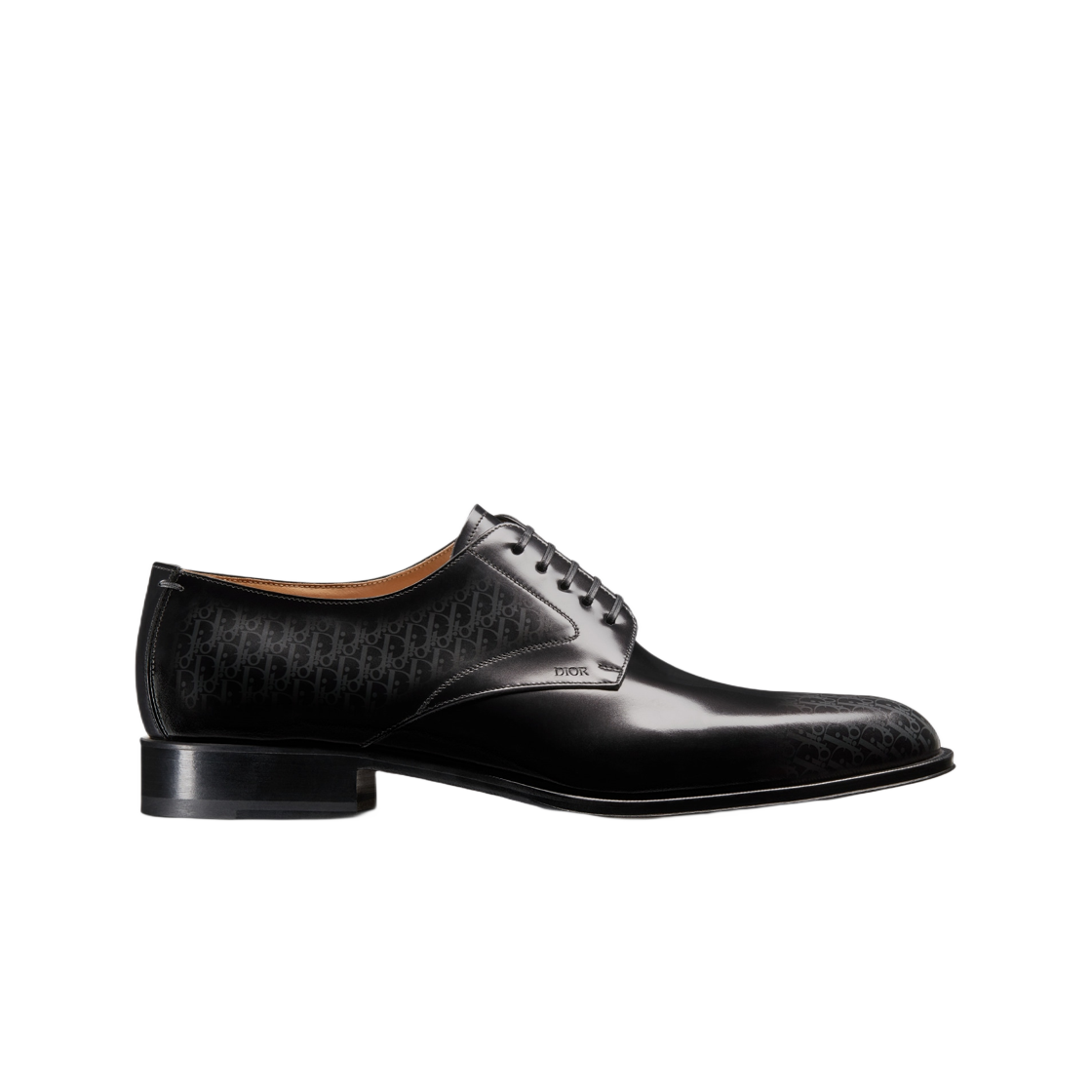 3DE305ZTJ-H900 Dior Timeless Derby Shoe Gray Black Patina Calfskin Dior Oblique Gradient