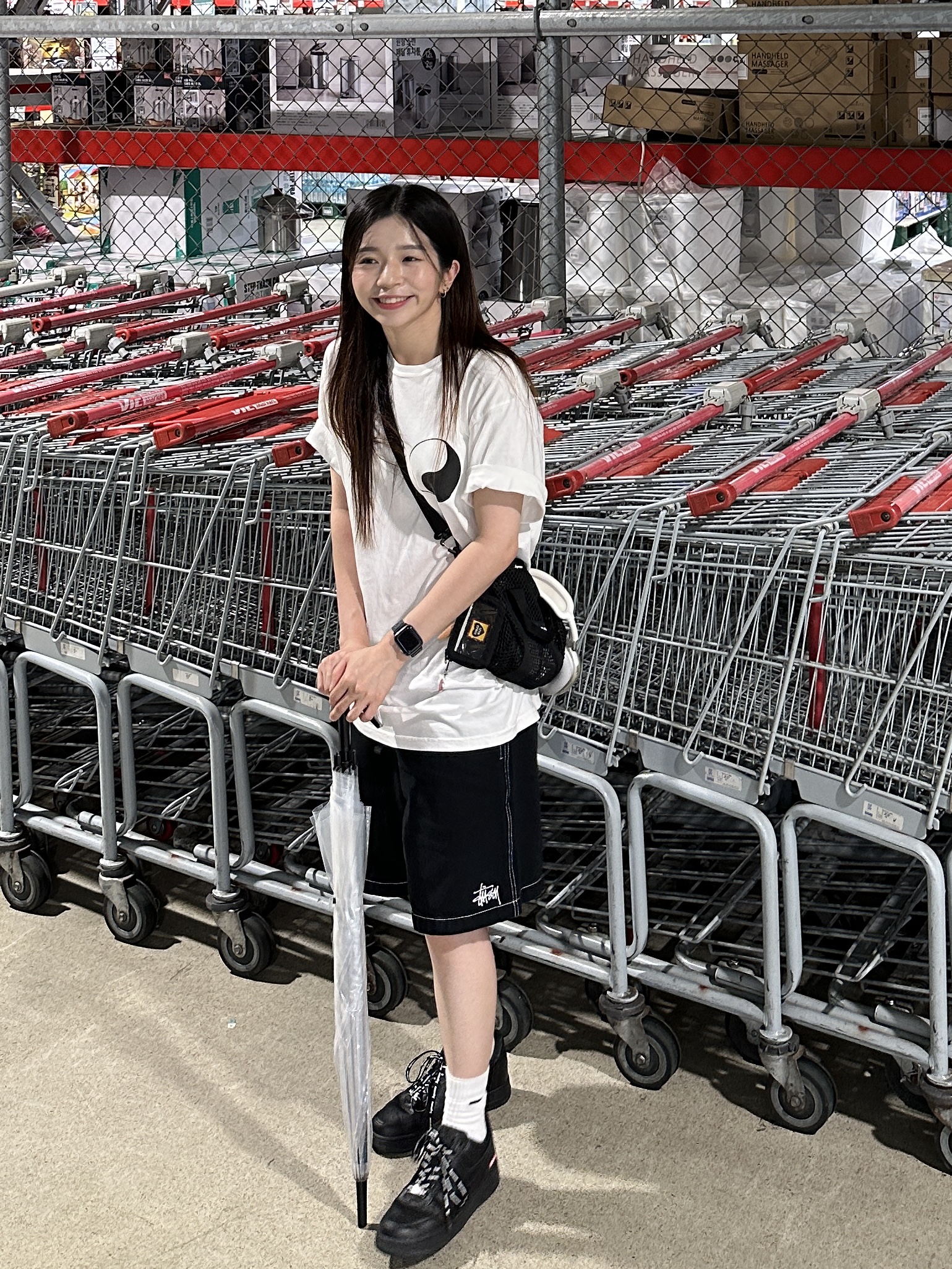 Nike x Supreme Air Force 1 Low Black, Human Made Military Card Case Black 착용 스타일
