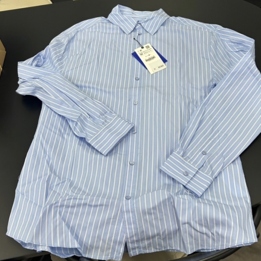 Zara x Ader Error Striped Poplin Shirt Stripe 착용 스타일 - 2