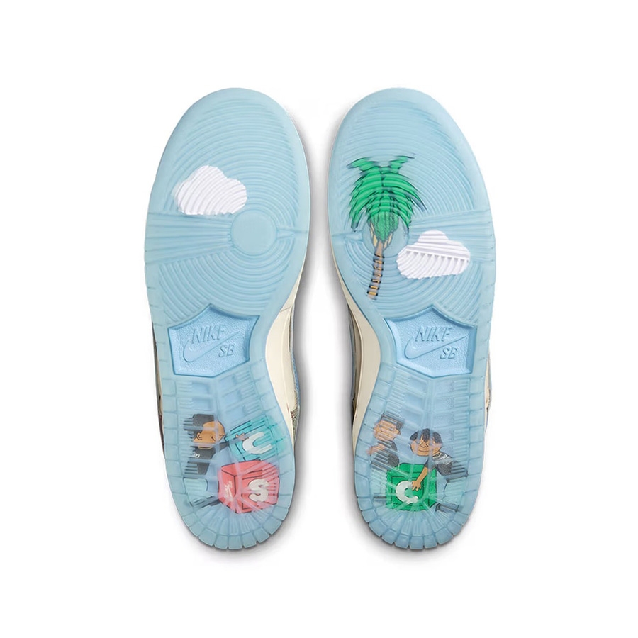 Nike x Crenshaw Skate Club SB Dunk Low Sail Light Blue Cedar 착용 스타일 - 5