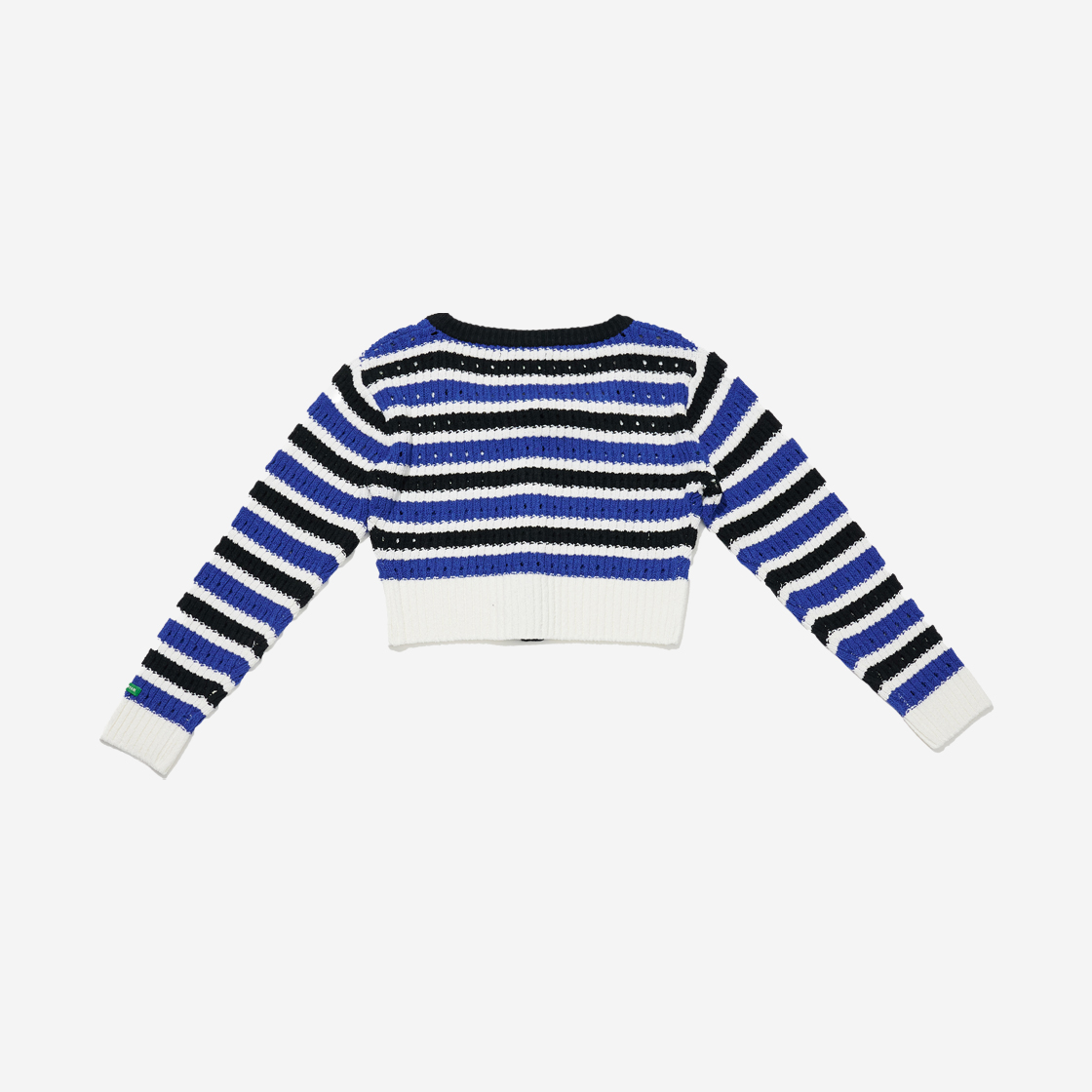 그린 버터 우먼 스퀘어 넥 펄 멀티 버튼 가디건 코발트 블루(Green Butter Women Square Neck Pearl Multi Button Cardigan Cobalt Blue) - 2