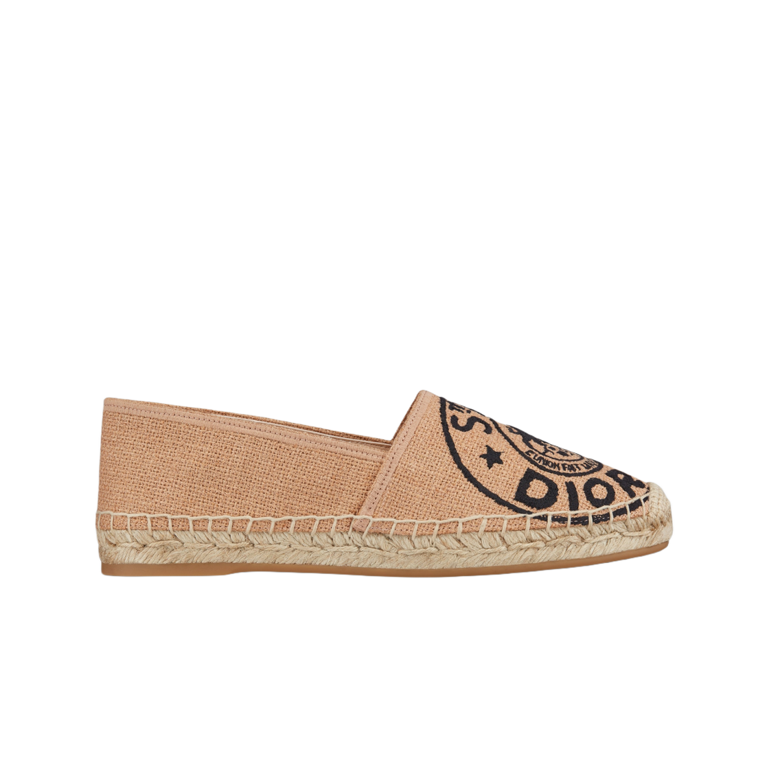 (W) 디올 그랑빌 에스파드리유 베이지 주트 캔버스 자수 디올 유니온 모티프((W) Dior Granville Espadrille Beige Jute Canvas Embroidered Dior Union Motif) - 1