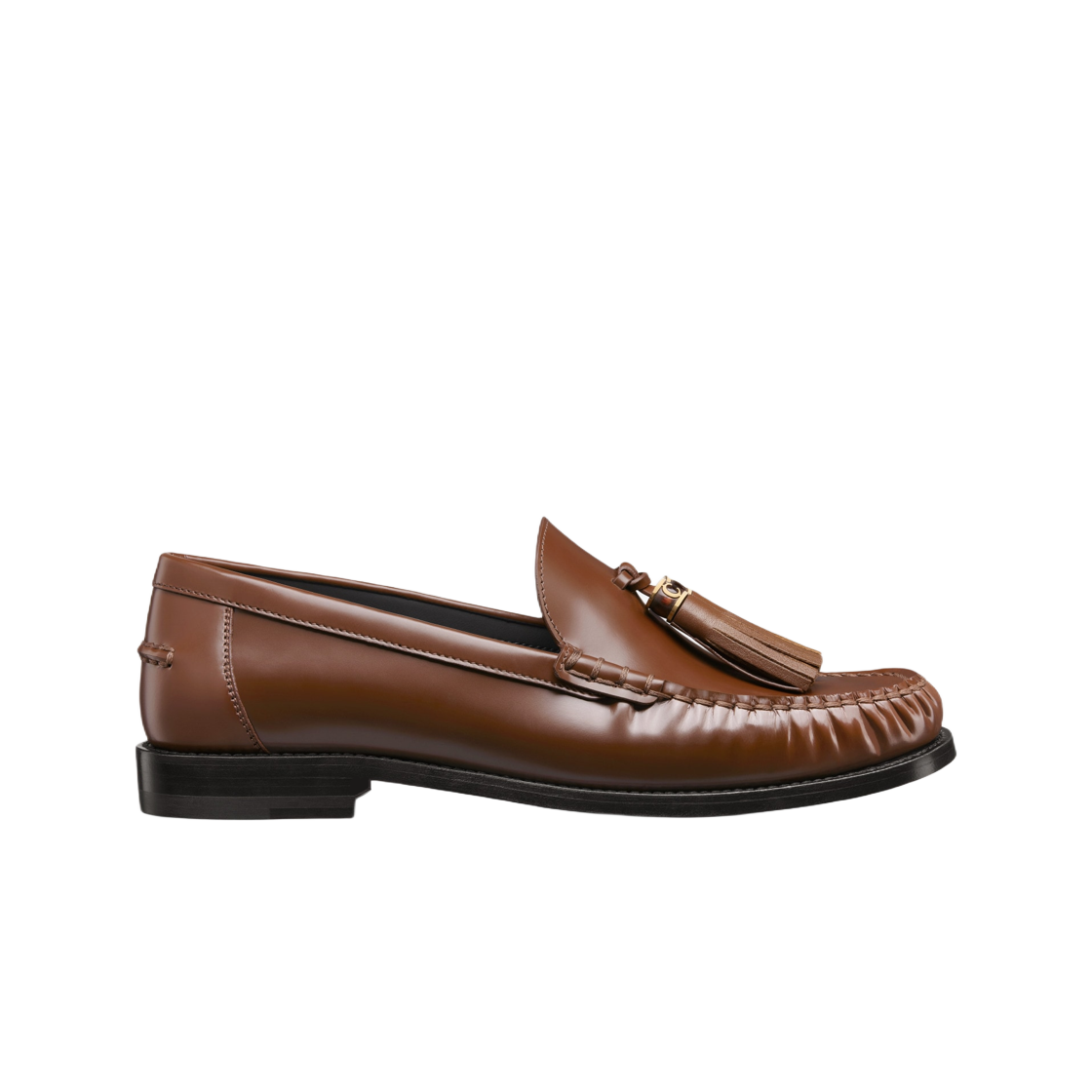 (W) 디올 D 아카데미 로퍼 브라운 브러쉬드 카프스킨((W) Dior D Academy Loafer Brown Brushed Calfskin) - 1