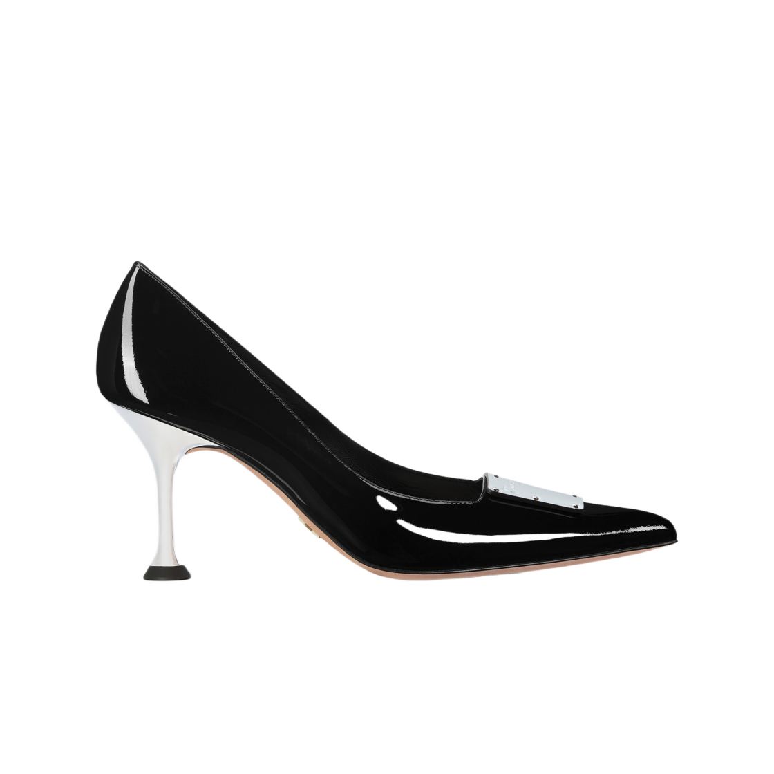 (W) 디올 라 파리지앵 디올 펌프 블랙 페이턴트 카프스킨((W) Dior La Parisienne Dior Pump Black Patent Calfskin) - 1
