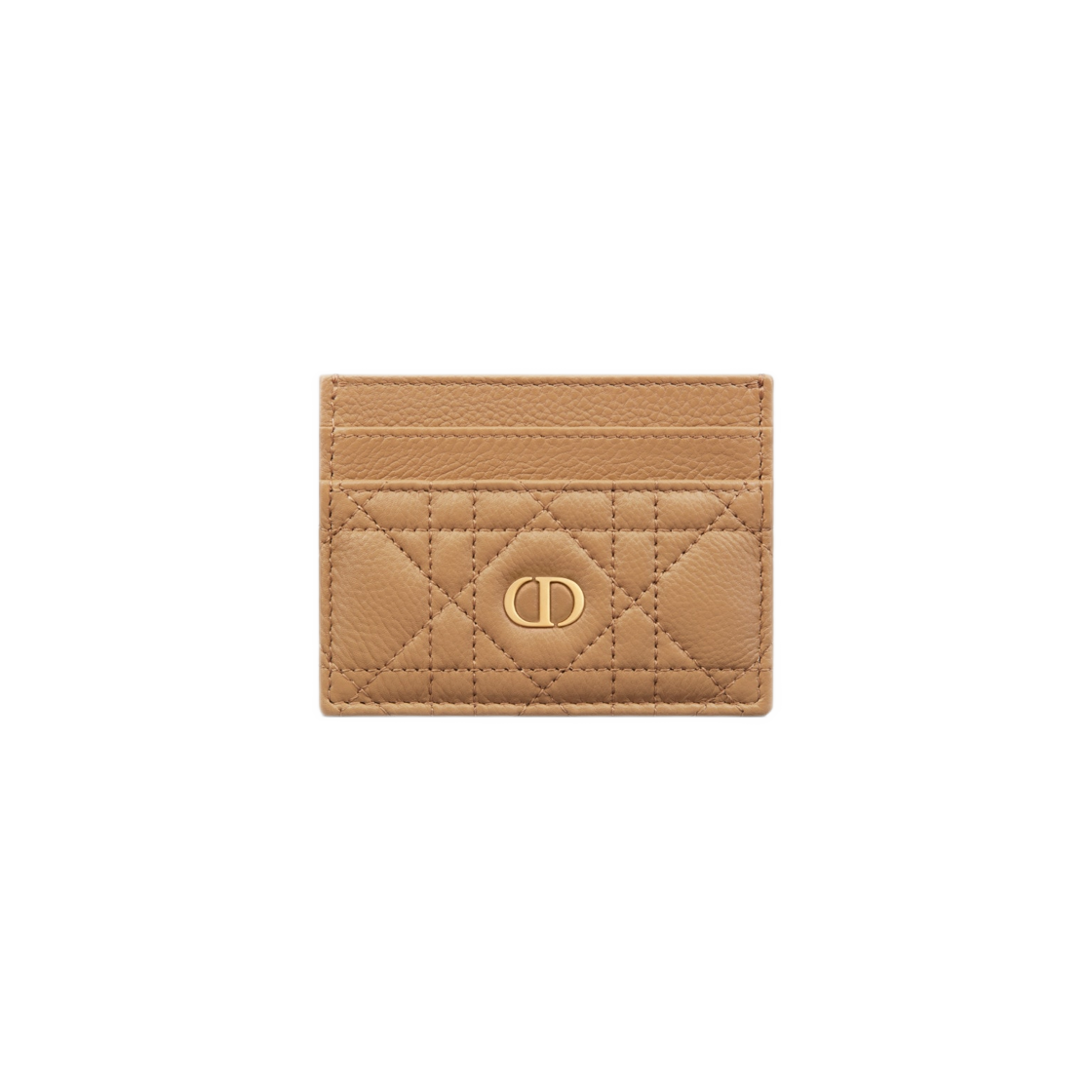 Dior Caro Five Slot Card Holder Medium Tan Supple Cannage Calfskin 상세 이미지 1