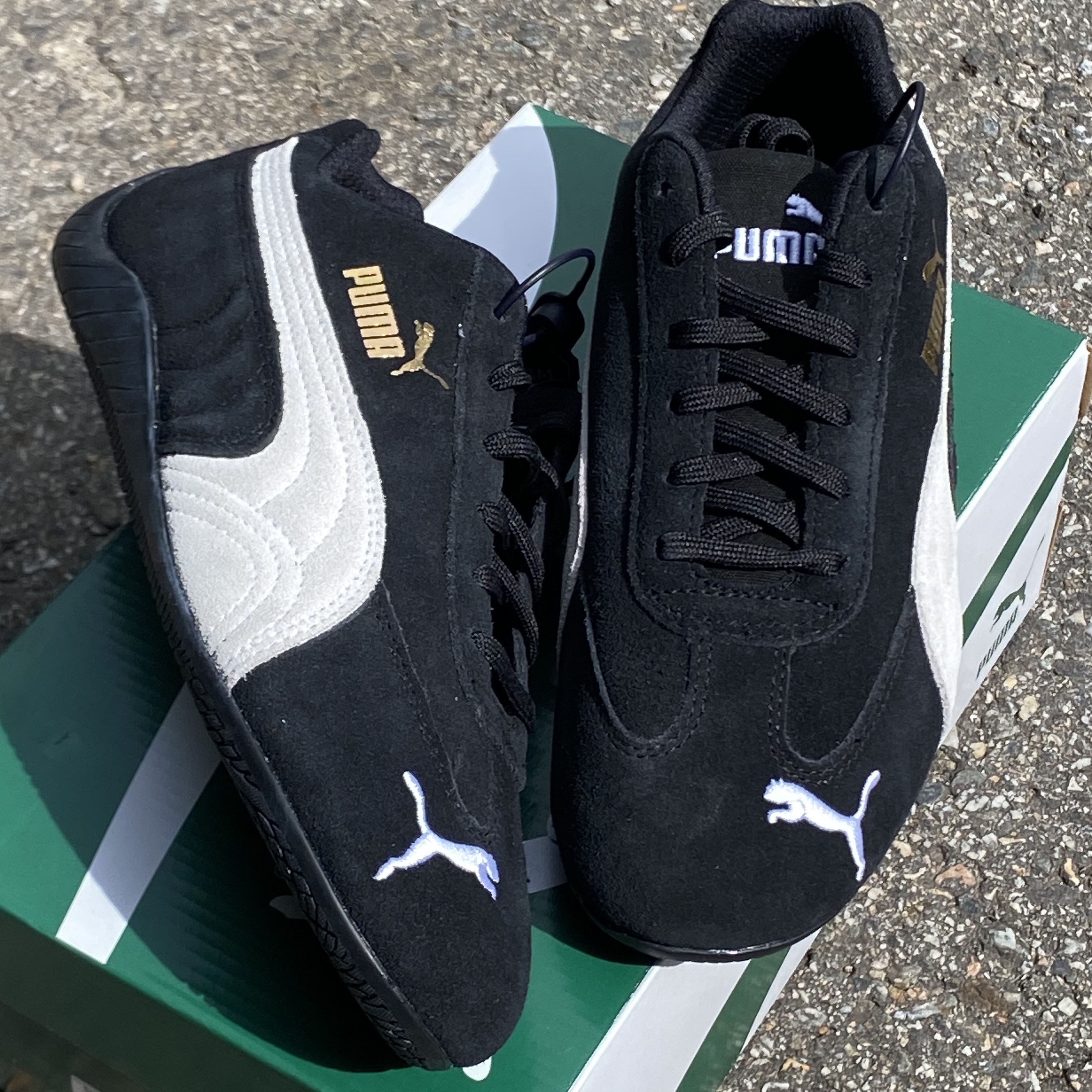 Puma Speedcat LS Black White 착용 스타일