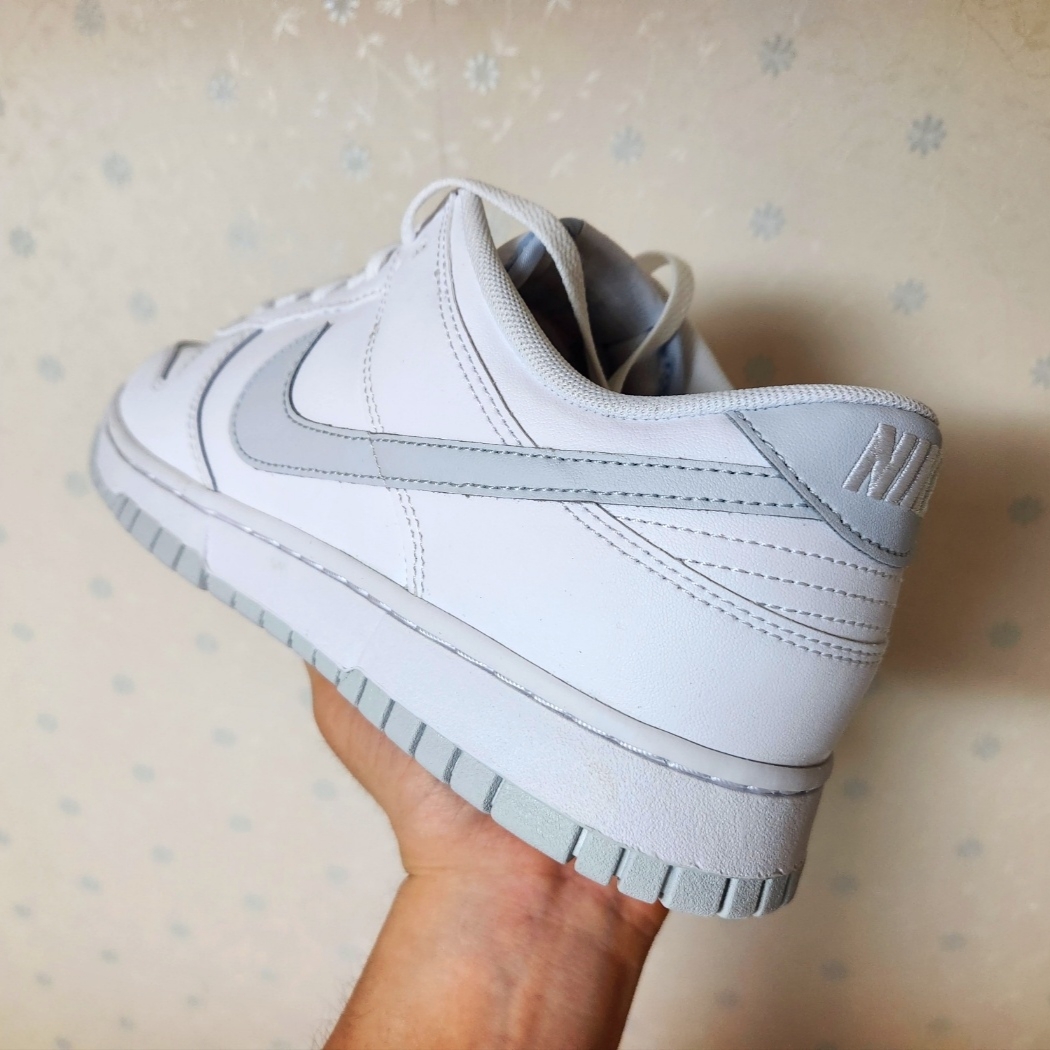 Nike Dunk Low Retro White Pure Platinum 착용 스타일 - 3