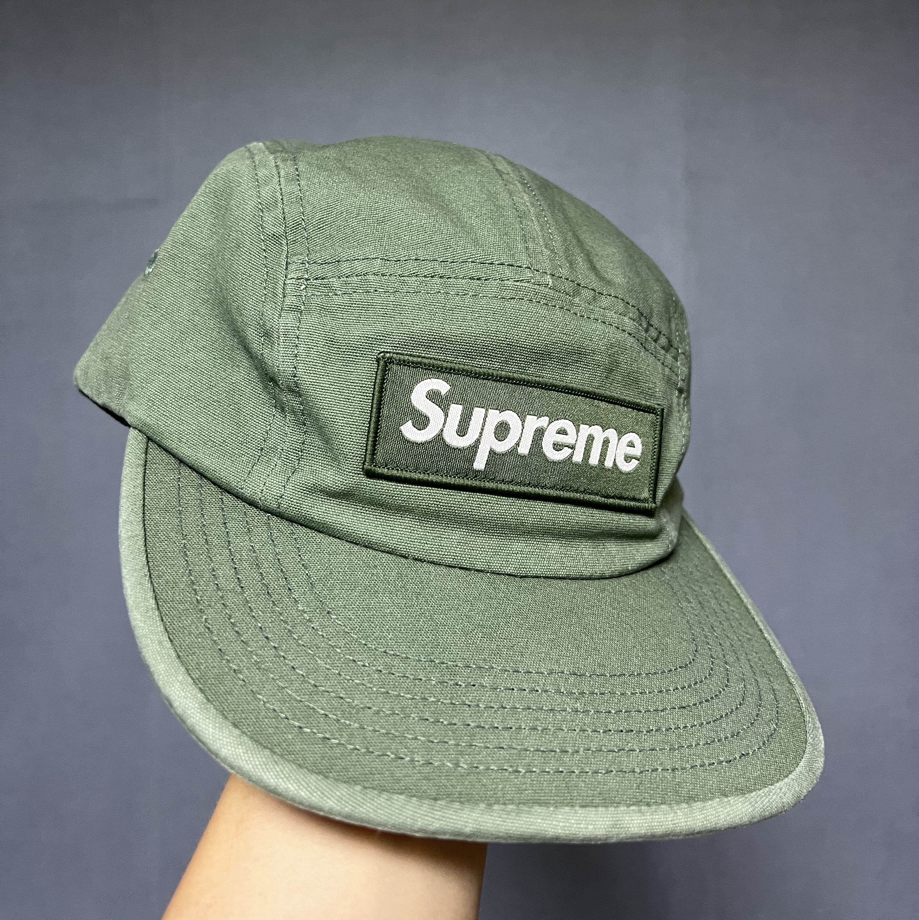 Supreme Military Camp Cap Olive - 19FW 착용 스타일