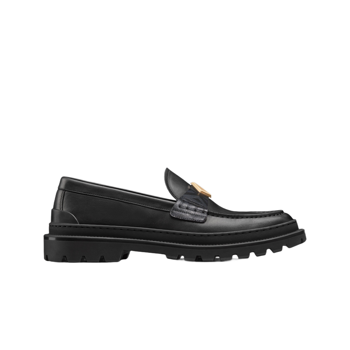 디올 익스플로러 로퍼 블랙 스무스 카프스킨 CD 다이아몬드 캔버스(Dior Explorer Loafer Black Smooth Calfskin CD Diamond Canvas) - 1
