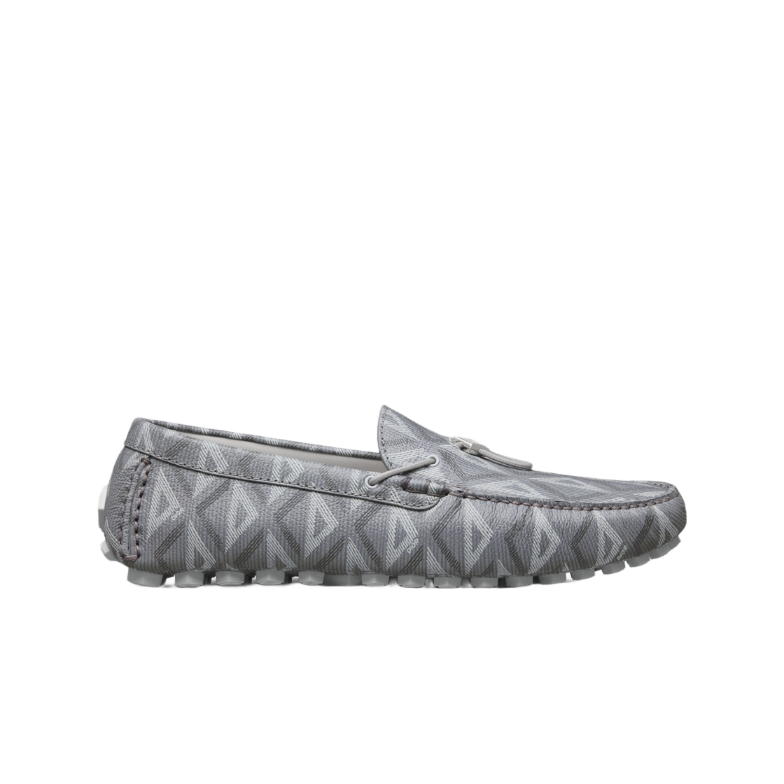 디올 로퍼 디올 그레이 그레인드 레더 CD 다이아몬드 모티프(Dior Loafer Dior Gray Grained Leather CD Diamond Motif) - 1