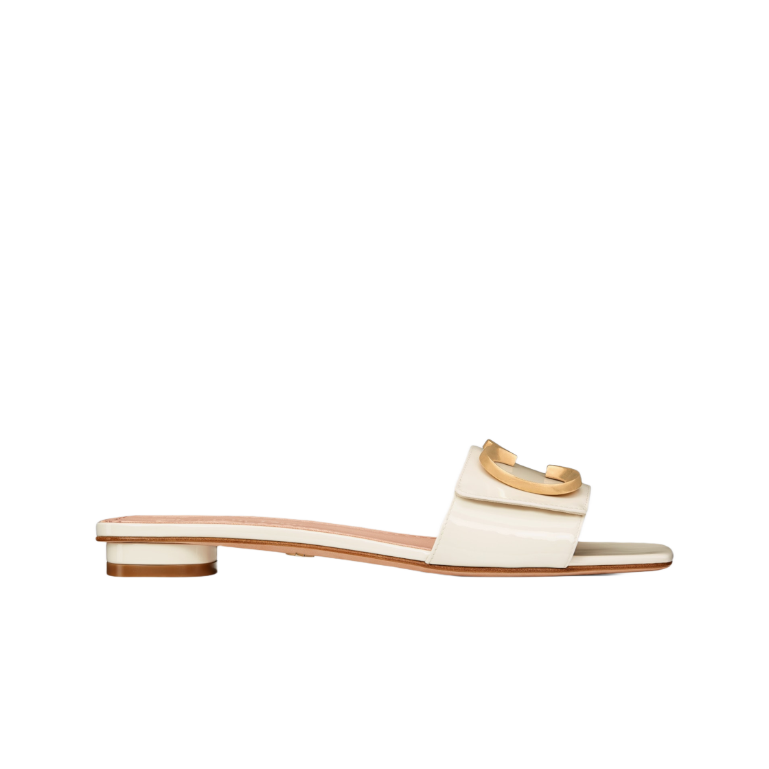 (W) 디올 세 디올 슬라이드 화이트 페이턴트 카프스킨((W) Dior C'est Dior Slide White Patent Calfskin) - 1