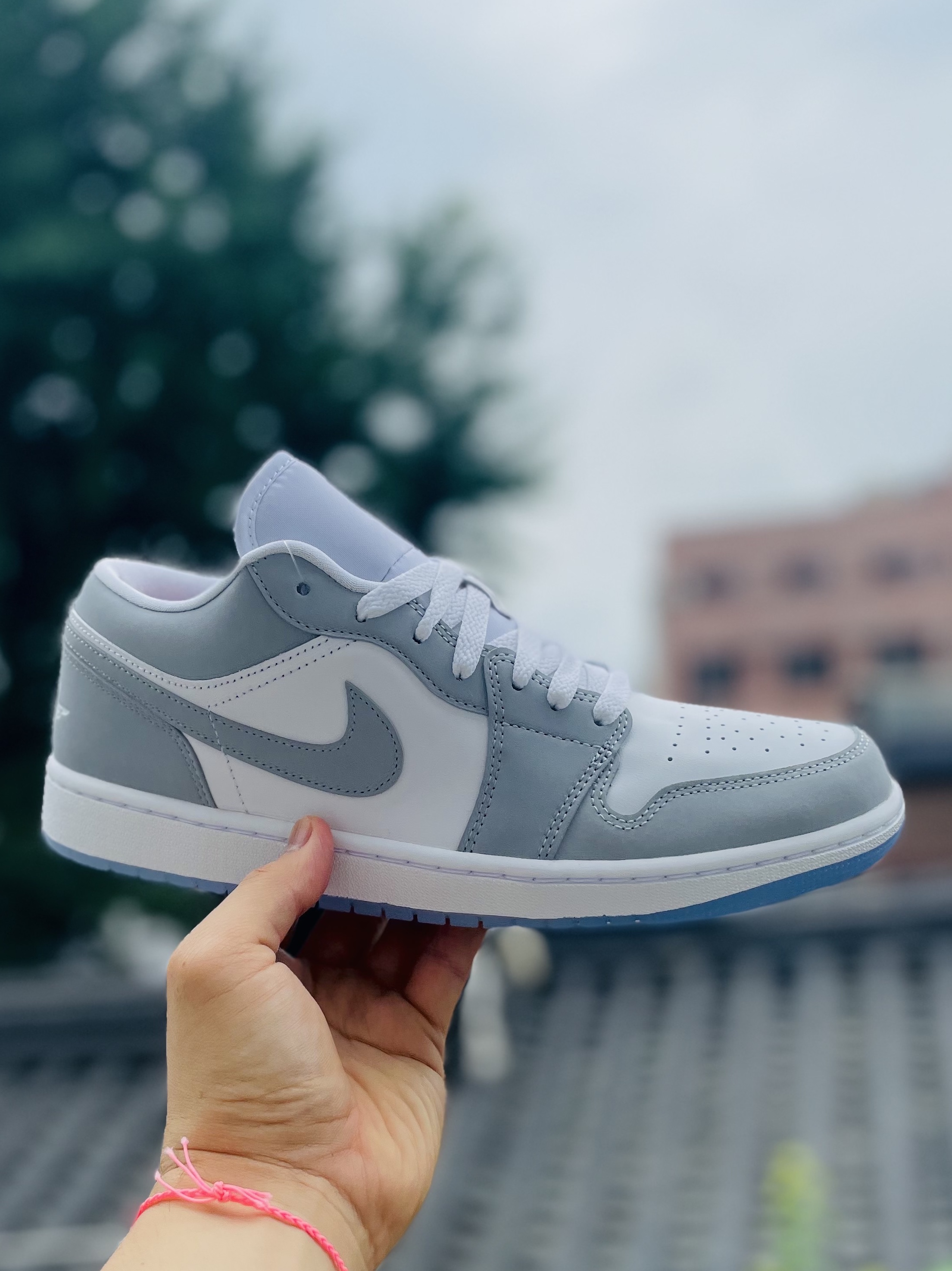 (W) Jordan 1 Low White Wolf Grey 착용 스타일