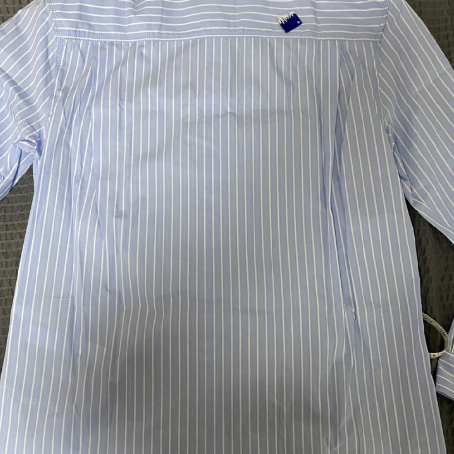 Zara x Ader Error Striped Poplin Shirt Stripe 착용 스타일 - 1