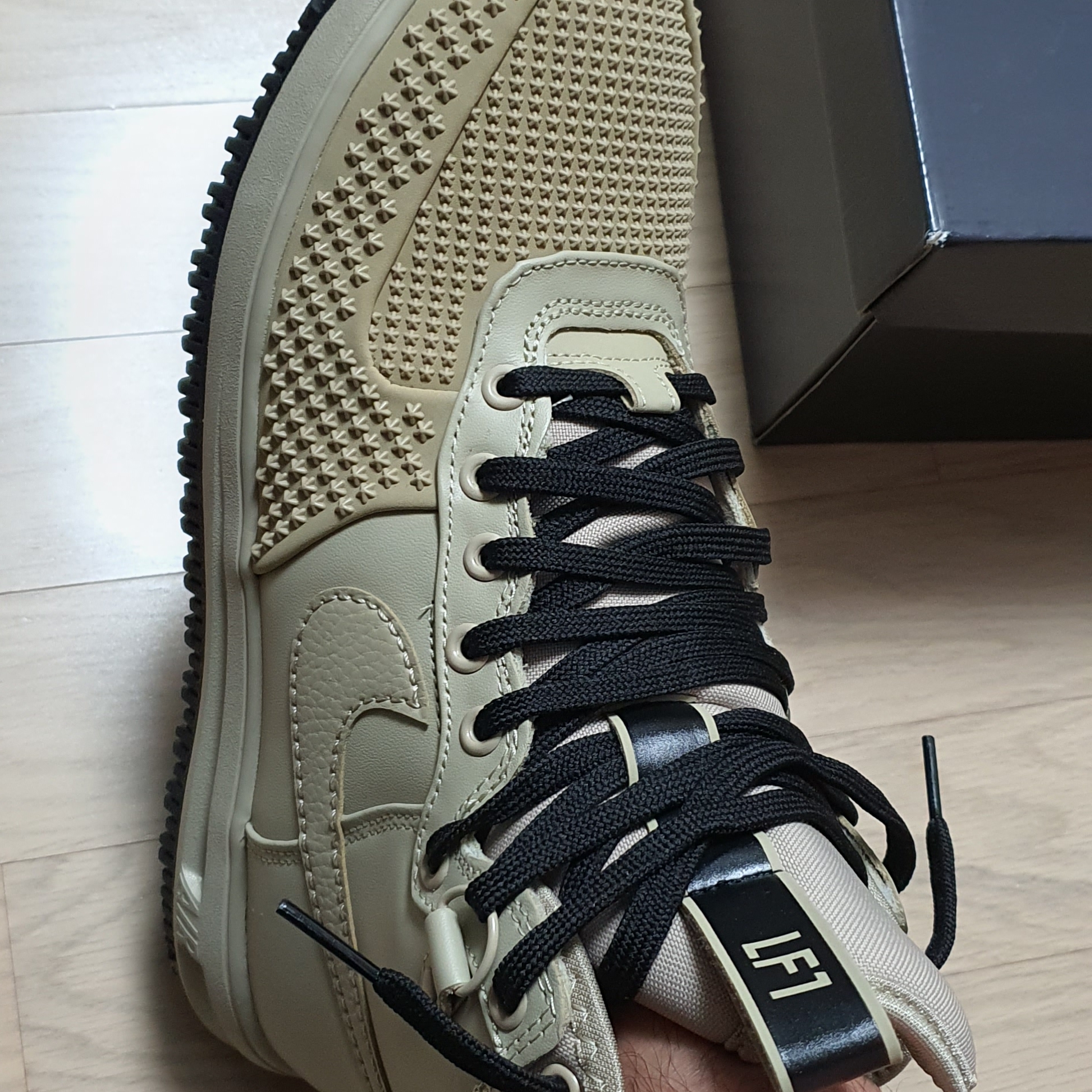 Nike Lunar Force 1 Duckboot Lime Stone 착용 스타일 - 4