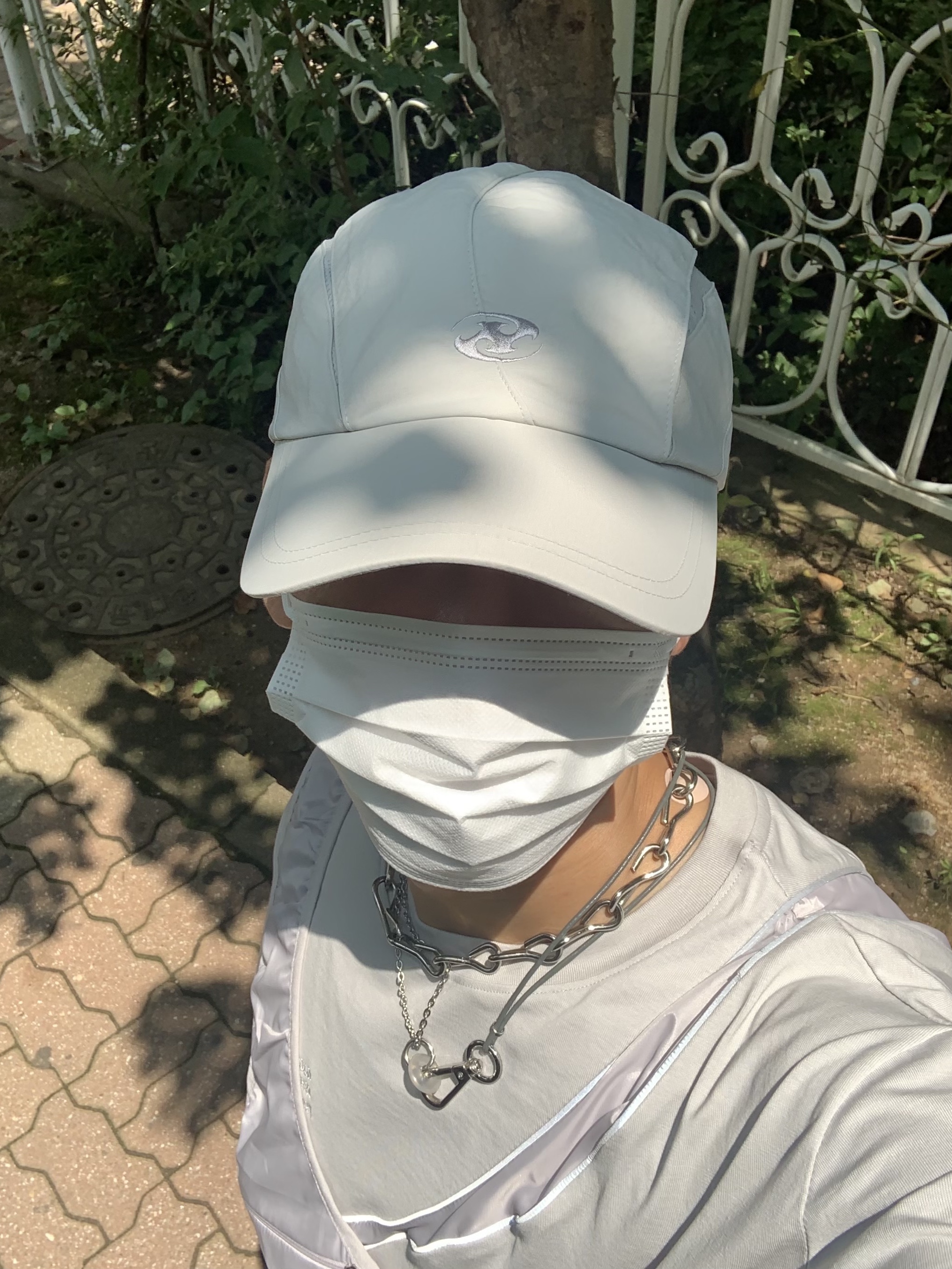 Sansan Gear Wing Cap Grey - 23SS 착용 스타일 - 5