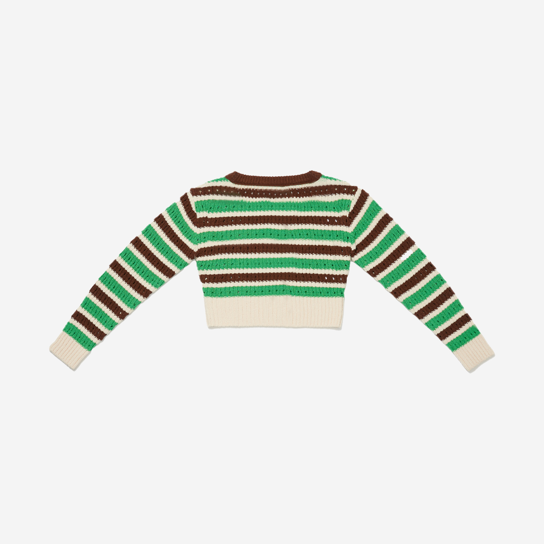 그린 버터 우먼 스퀘어 넥 펄 멀티 버튼 가디건 그린(Green Butter Women Square Neck Pearl Multi Button Cardigan Green) - 2