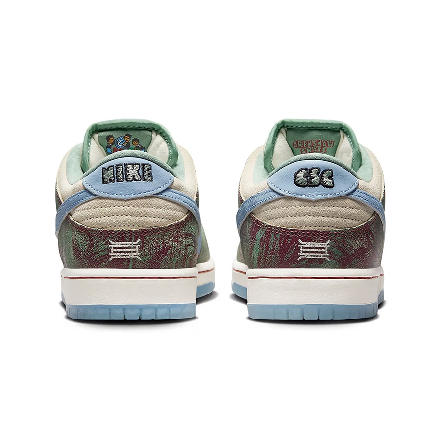 Nike x Crenshaw Skate Club SB Dunk Low Sail Light Blue Cedar 착용 스타일 - 4