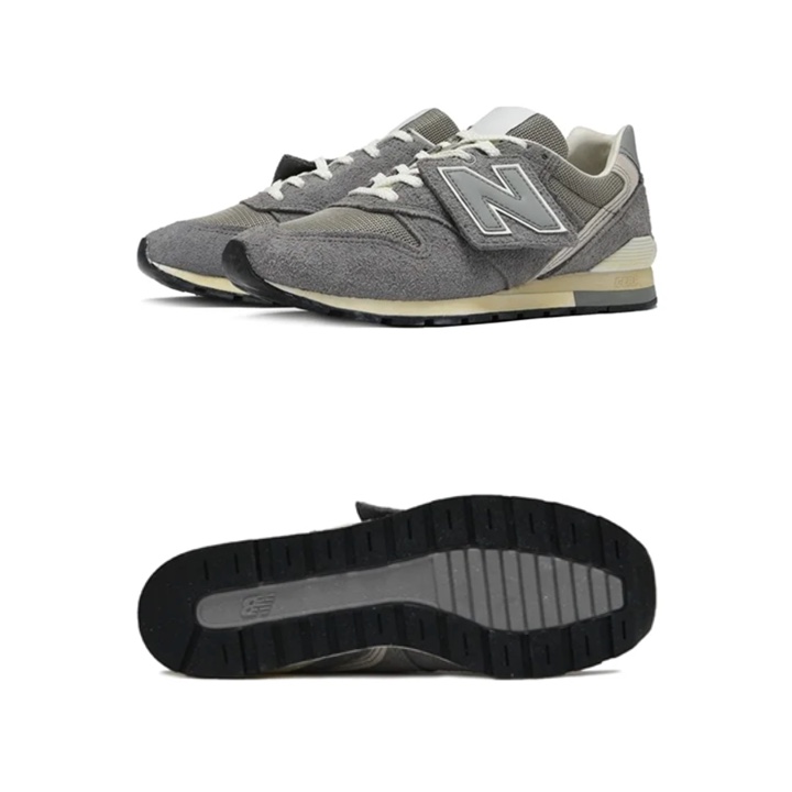 New Balance 996 Grey, New Balance 996 Navy Silver 착용 스타일 - 2