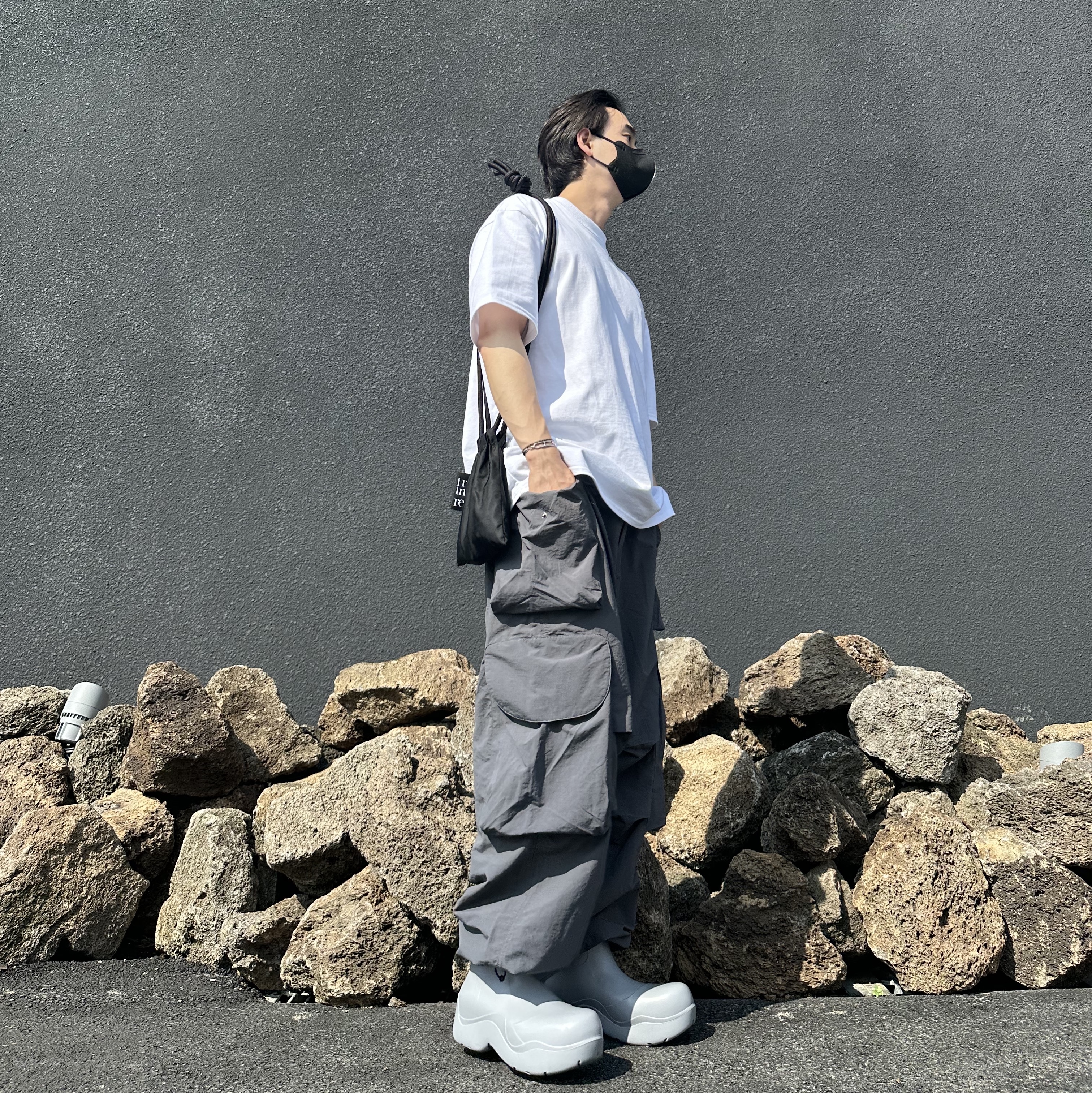 Bottega Veneta Puddle Ankle Boot Vapor 착용 스타일