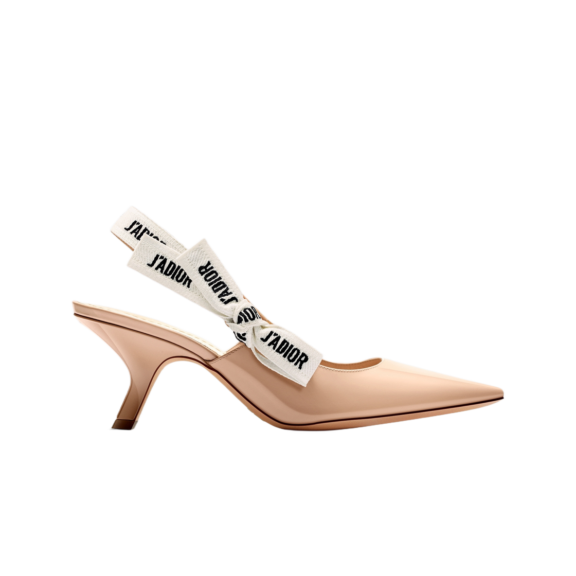 (W) 디올 자디올 슬링백 펌프스 누드 페이턴트 카프스킨((W) Dior J'adior Slingback Pumps Nude Patent Calfskin) - 1