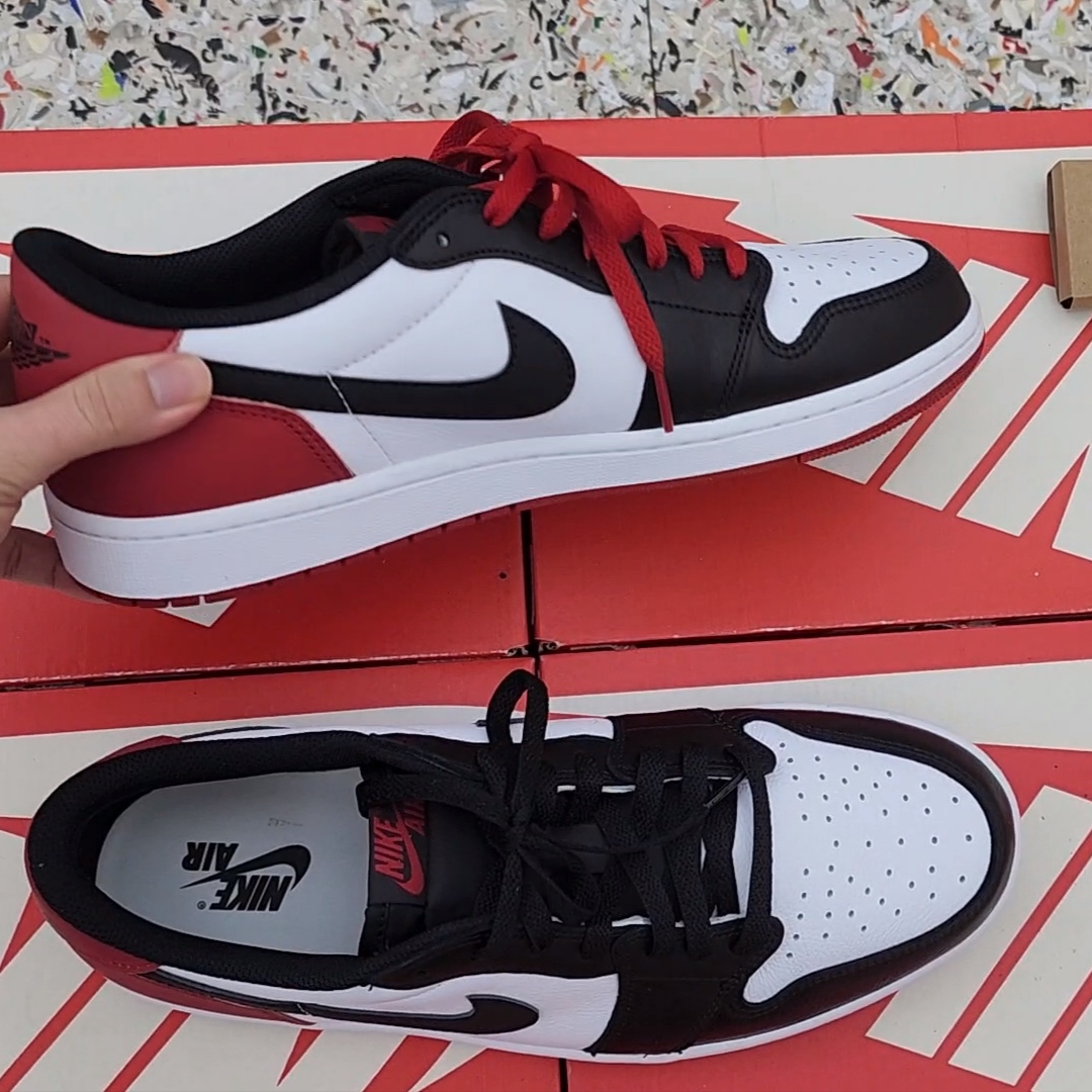 Jordan 1 Retro Low OG Black Toe 착용 스타일 - 4