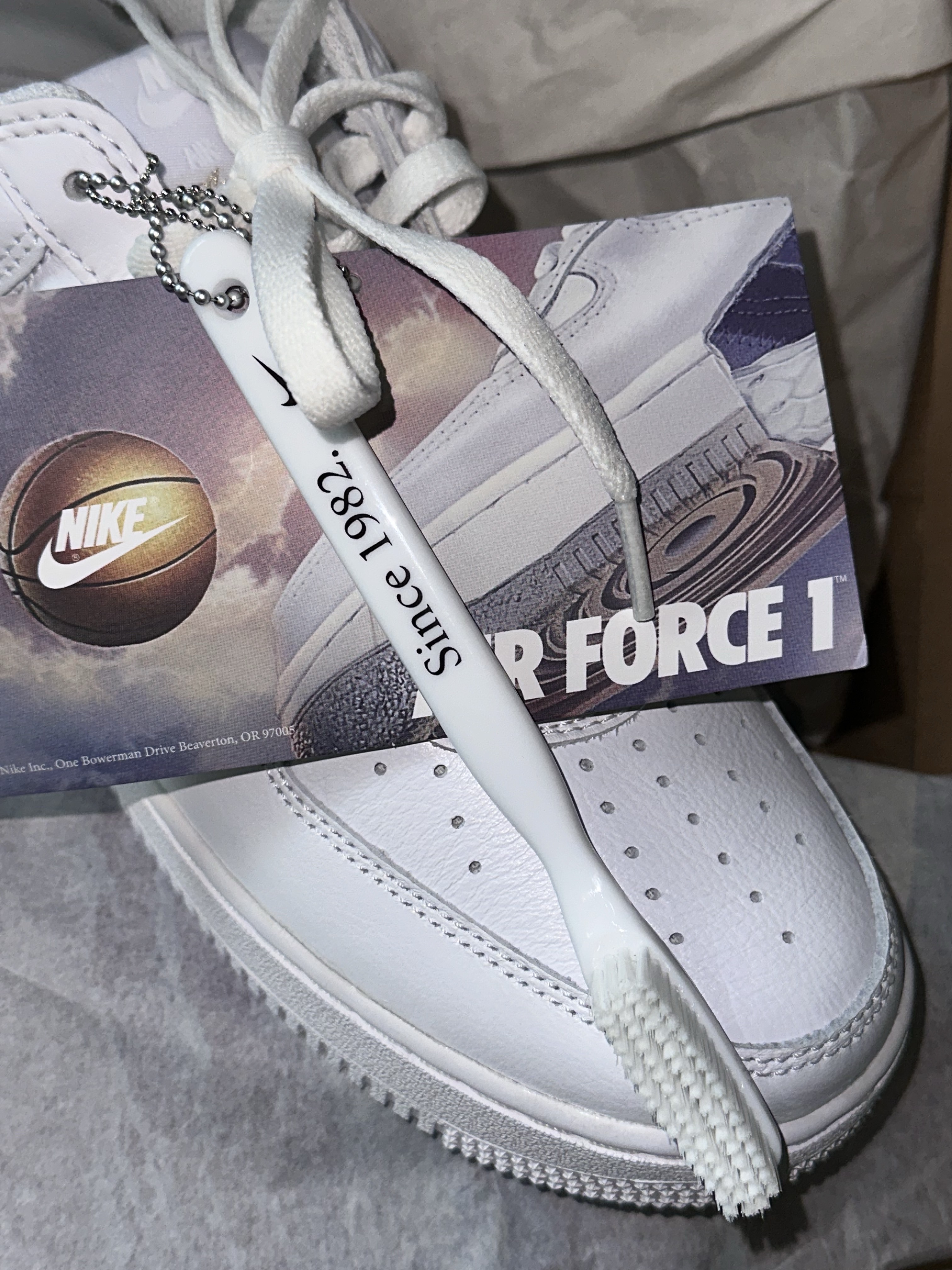 Nike Air Force 1 Low Retro Color of the Month White 착용 스타일 - 1