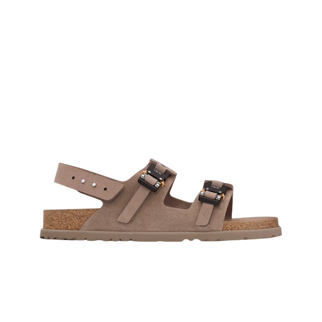디올 바이 버켄스탁 밀라노 샌들 브라운 누벅 카프스킨(Dior By Birkenstock Milano Sandal Brown Nubuck Calfskin) - 1
