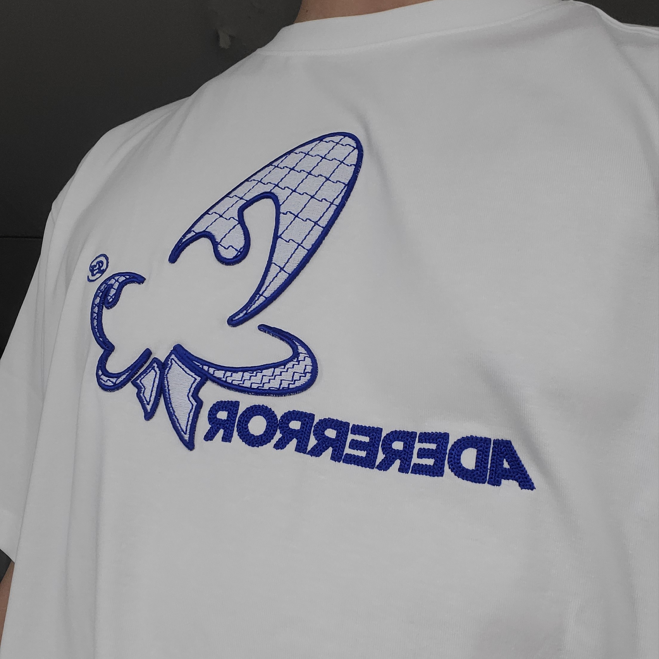 Ader Error Butterfy Logo T-Shirt White 착용 스타일